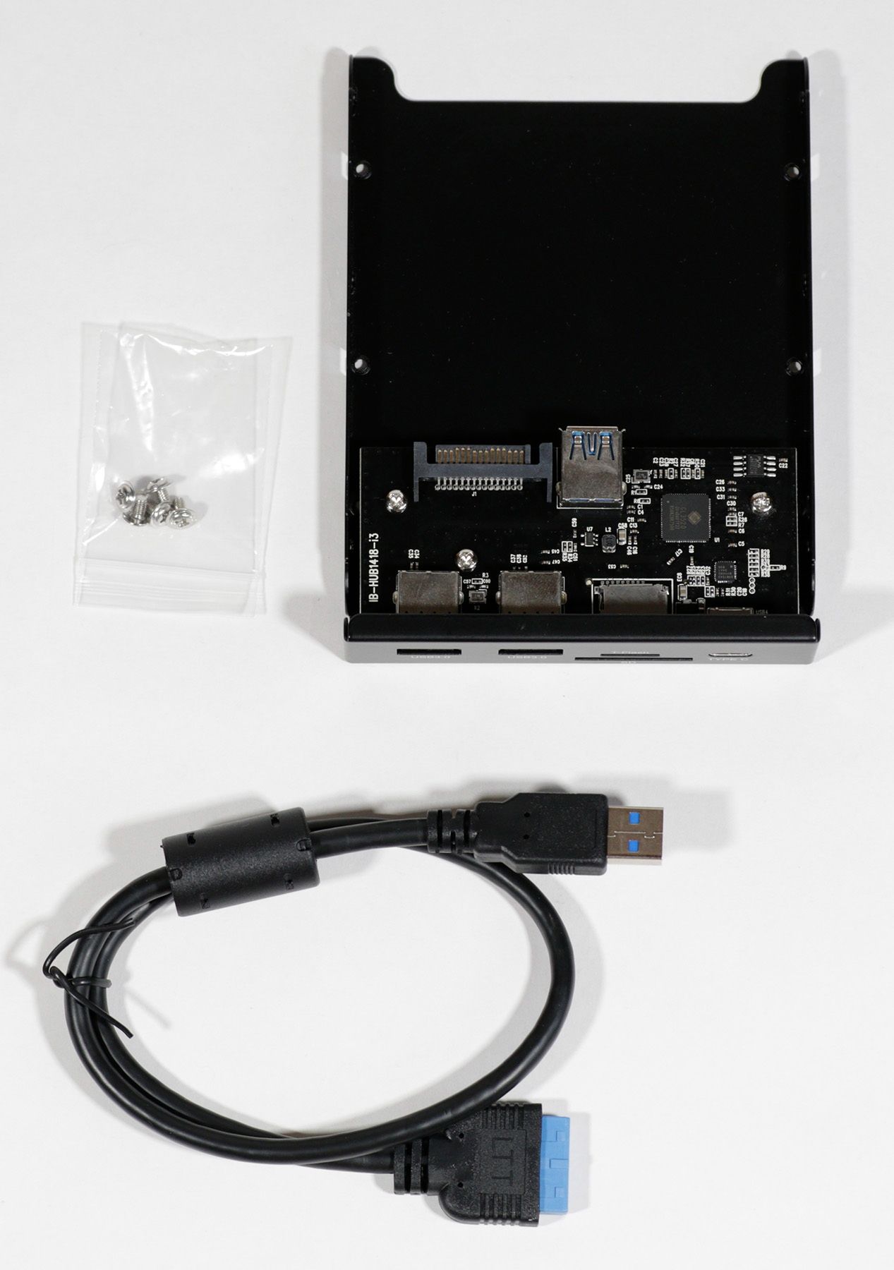 Планка USB на переднюю панель ExeGate U3H-621 3,5 2*USB3.0+1*TypeC+1*SD ...