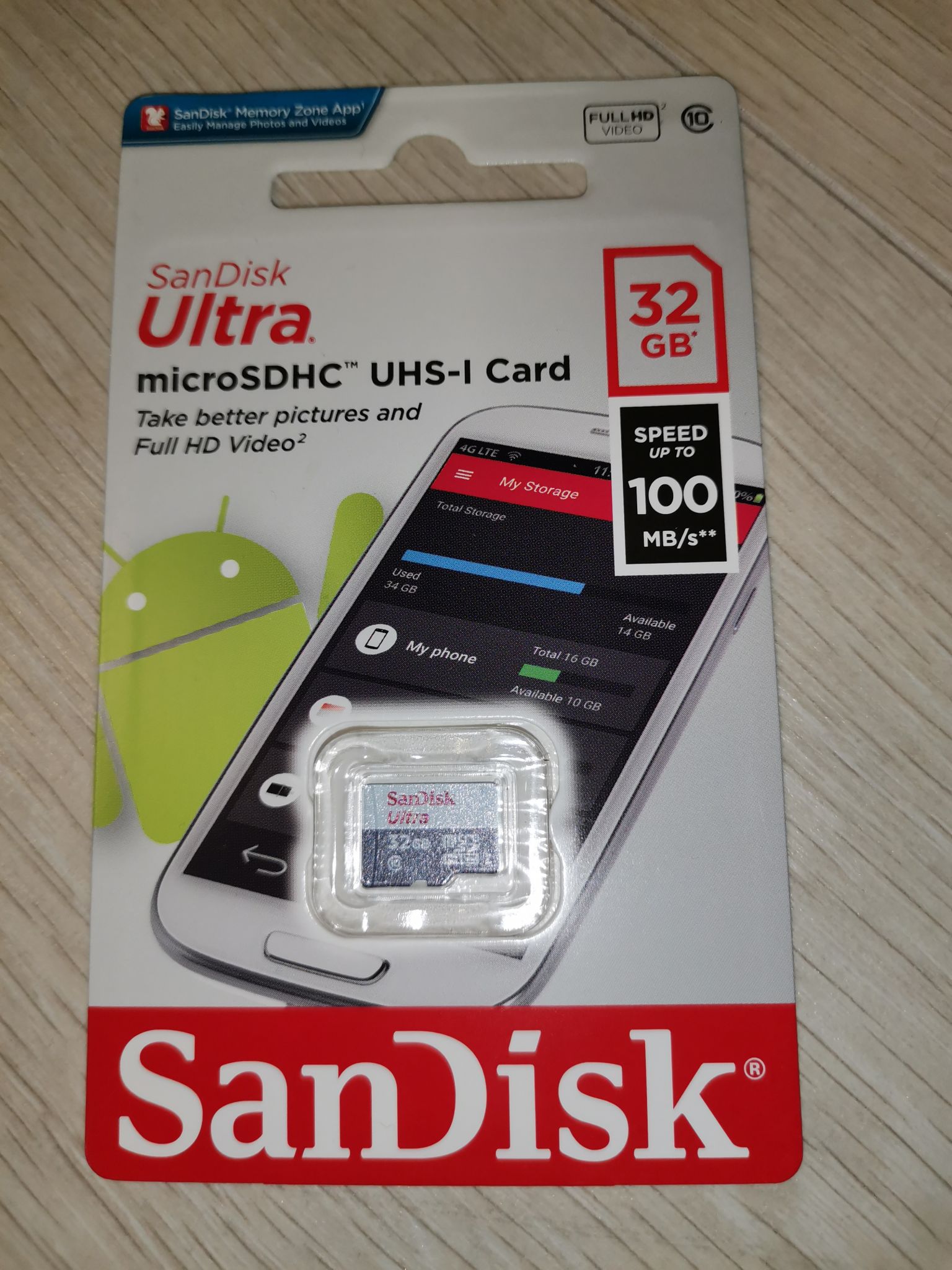 Карта памяти micro SDHC 32Gb Sandisk Ultra Class 10 UHS-I (100/10 MB/s)  SDSQUNR-032G-GN3MN — купить по низкой цене в интернет-магазине ОНЛАЙН  ТРЕЙД.РУ