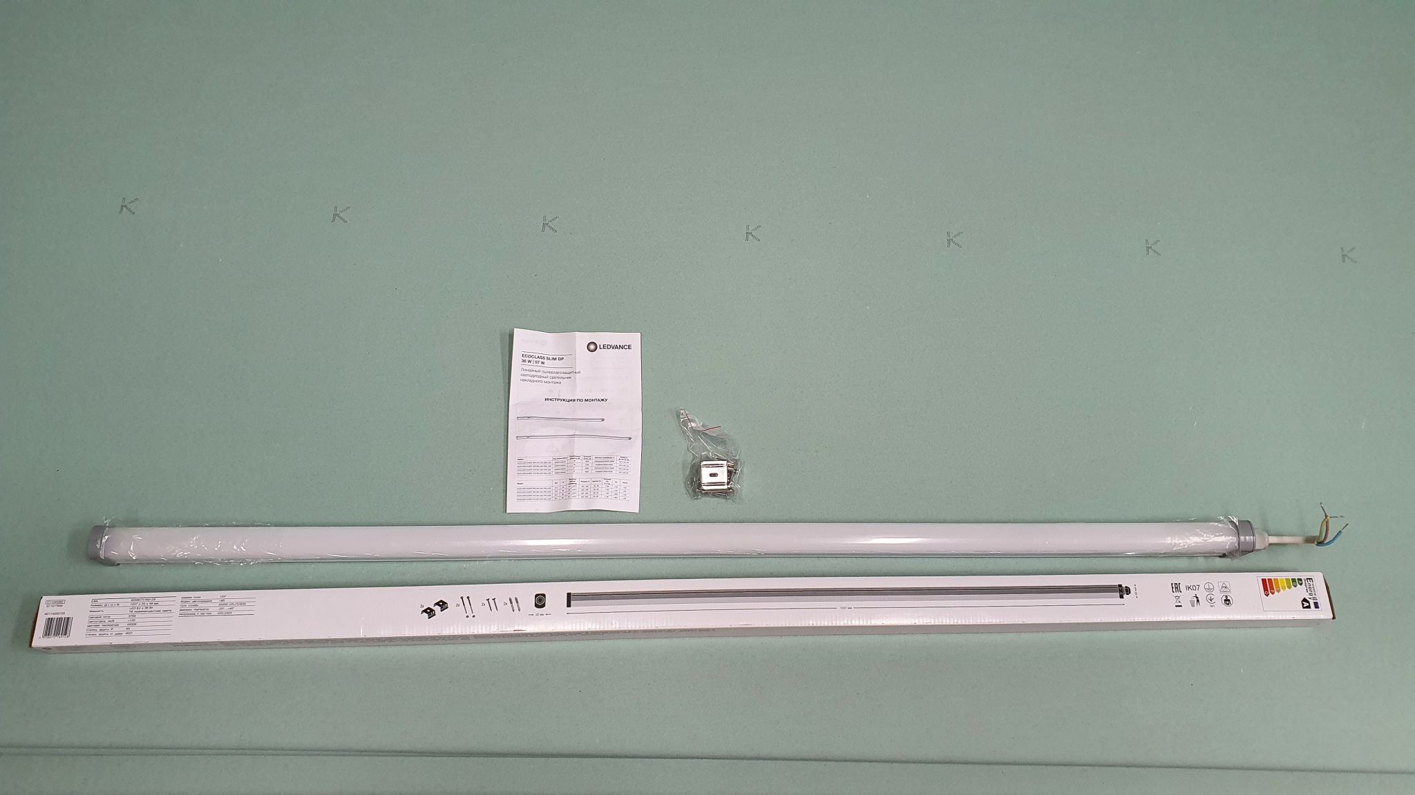 Линейный светильник OSRAM-LEDVANCE DP SLIMVALUE 1200 36W/4000K Серый ...