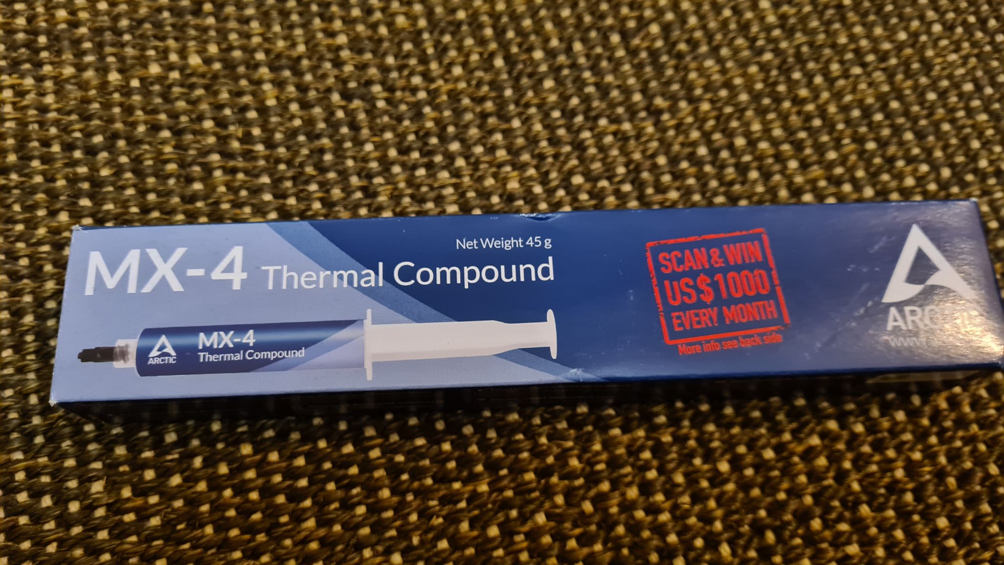 Arctic MX-4 Thermal Compound 45g, Carbon Based High Performance, Heatsink Paste, Thermal Compound CPU for All Coolers, Thermal Interface Material