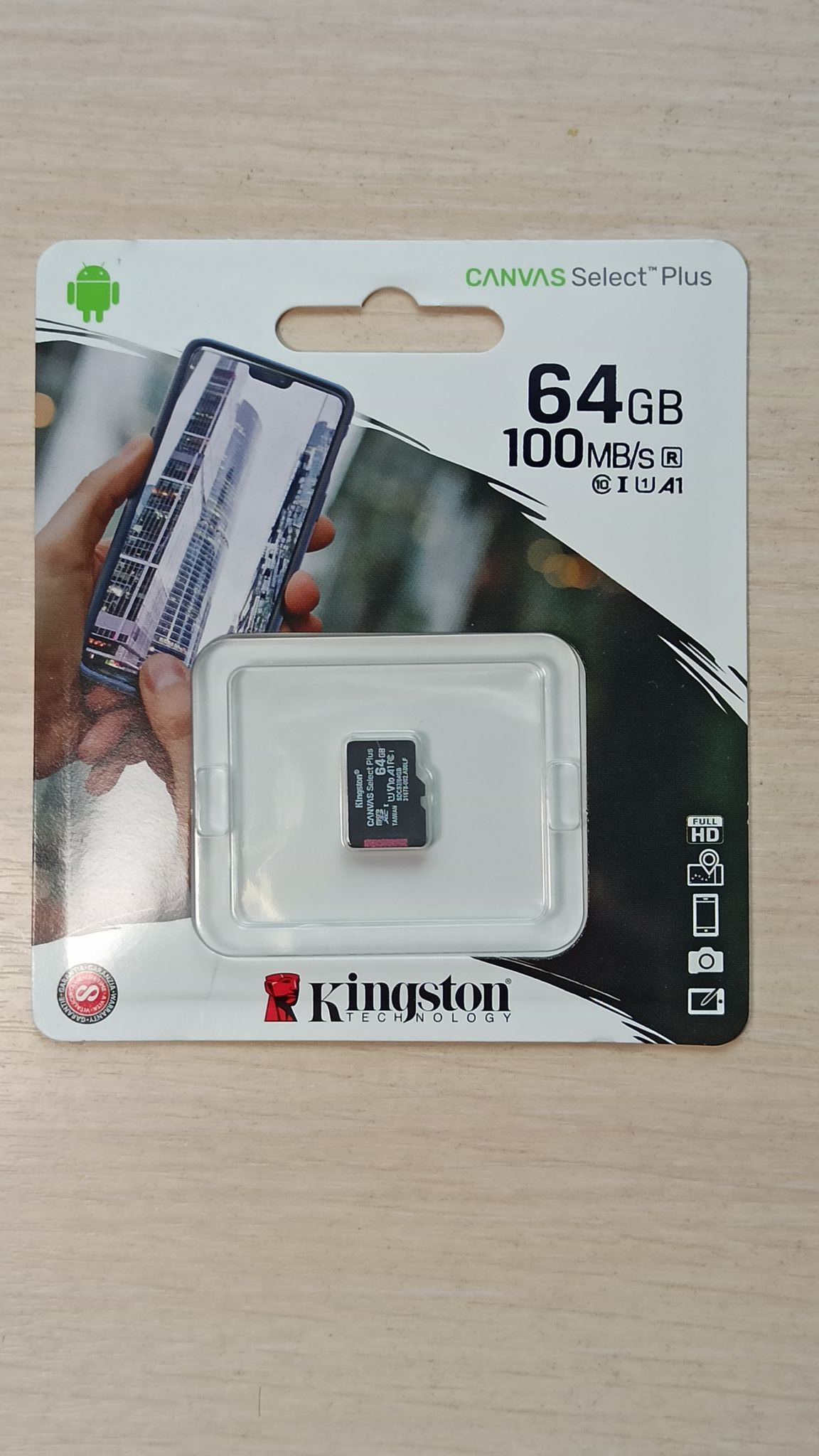 Карта памяти micro SDXC 64Gb Kingston Canvas Select Plus UHS-I U1 A1  (100/10 Mb/s) SDCS2/64GBSP — купить в интернет-магазине ОНЛАЙН ТРЕЙД.РУ