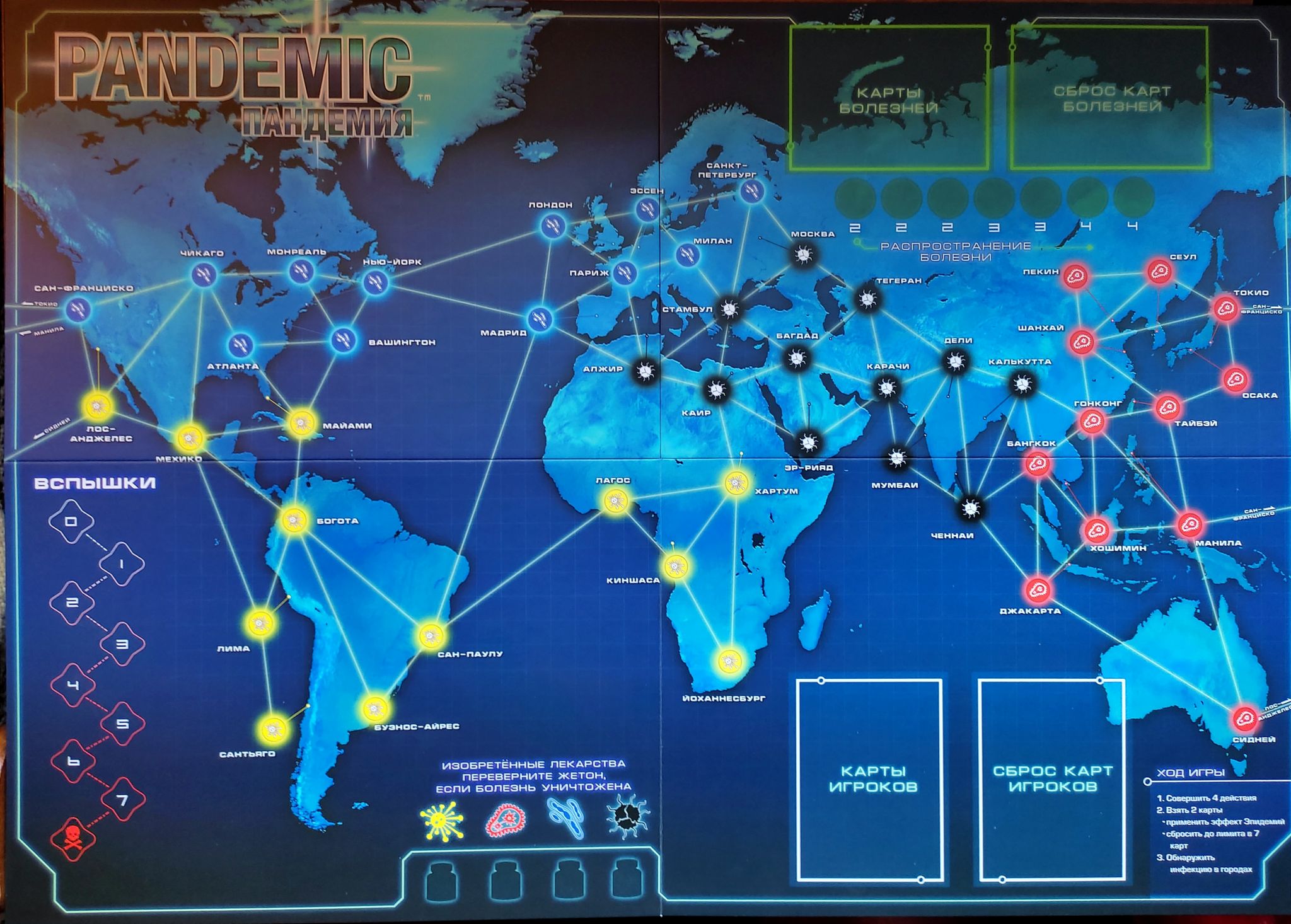 Пандемия настольная игра карта