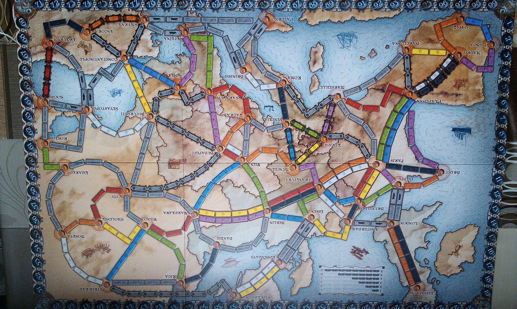 Ticket to ride европа карта