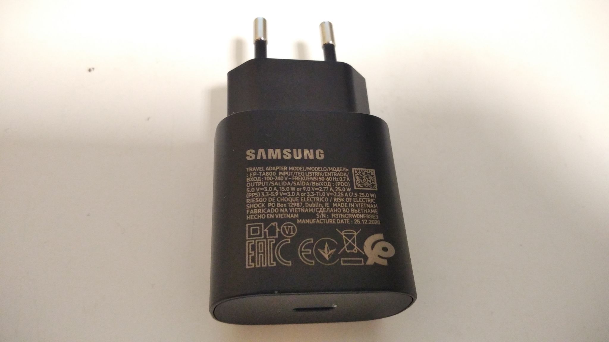 Сетевое зарядное устройство Samsung EP-TA800, без кабеля, Power ...