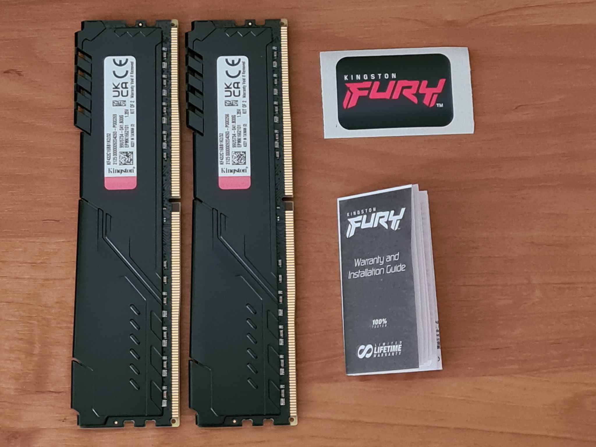 Оперативная память Kingston DDR4 32Gb (2x16Gb) 3200 MHz pc-25600 FURY ...