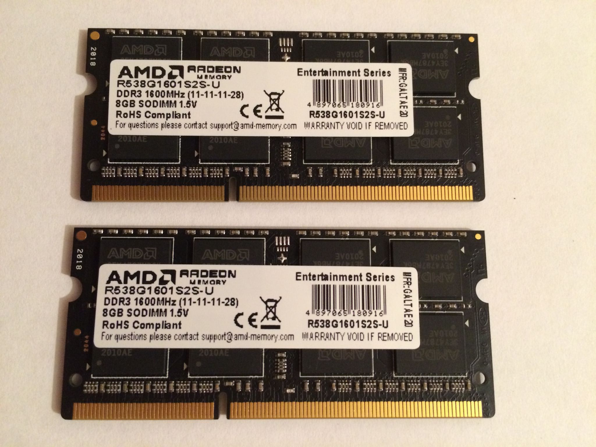Оперативная память AMD SO-DIMM DDR3 8Gb 1600MHz pc-12800 (R538G1601S2S ...