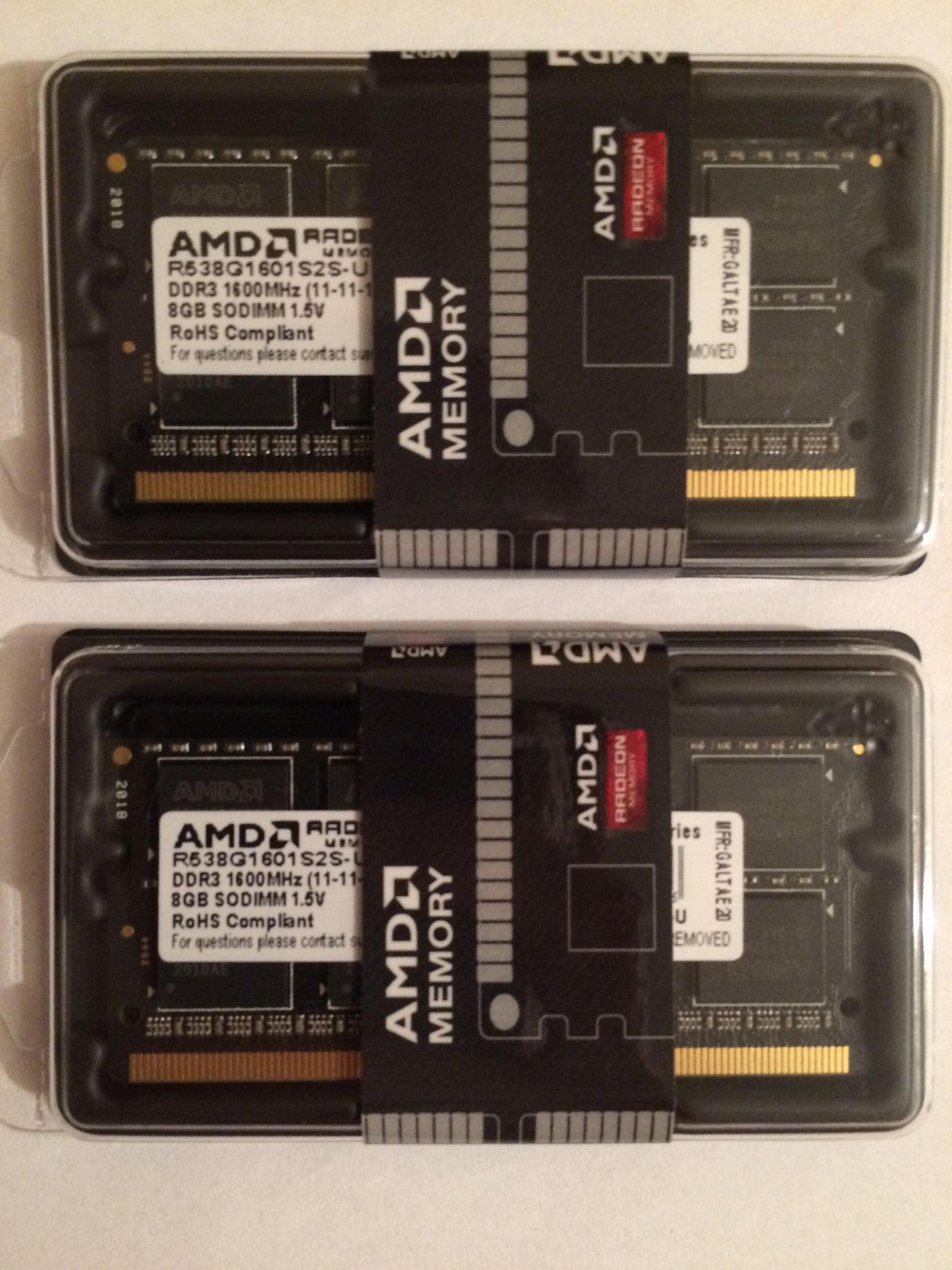 Оперативная память AMD SO-DIMM DDR3 8Gb 1600MHz pc-12800 (R538G1601S2S ...