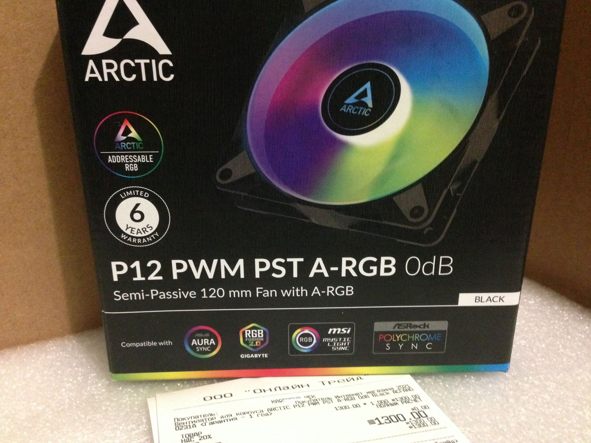 Вентилятор для корпуса ARCTIC P12 PWM PST A-RGB 0dB Black ACFAN00231A ...
