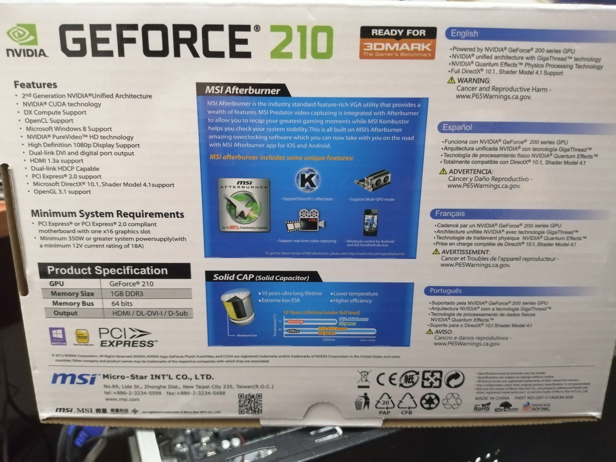Видеокарта MSI GeForce 210 1G LP — купить в интернет-магазине ОНЛАЙН ...