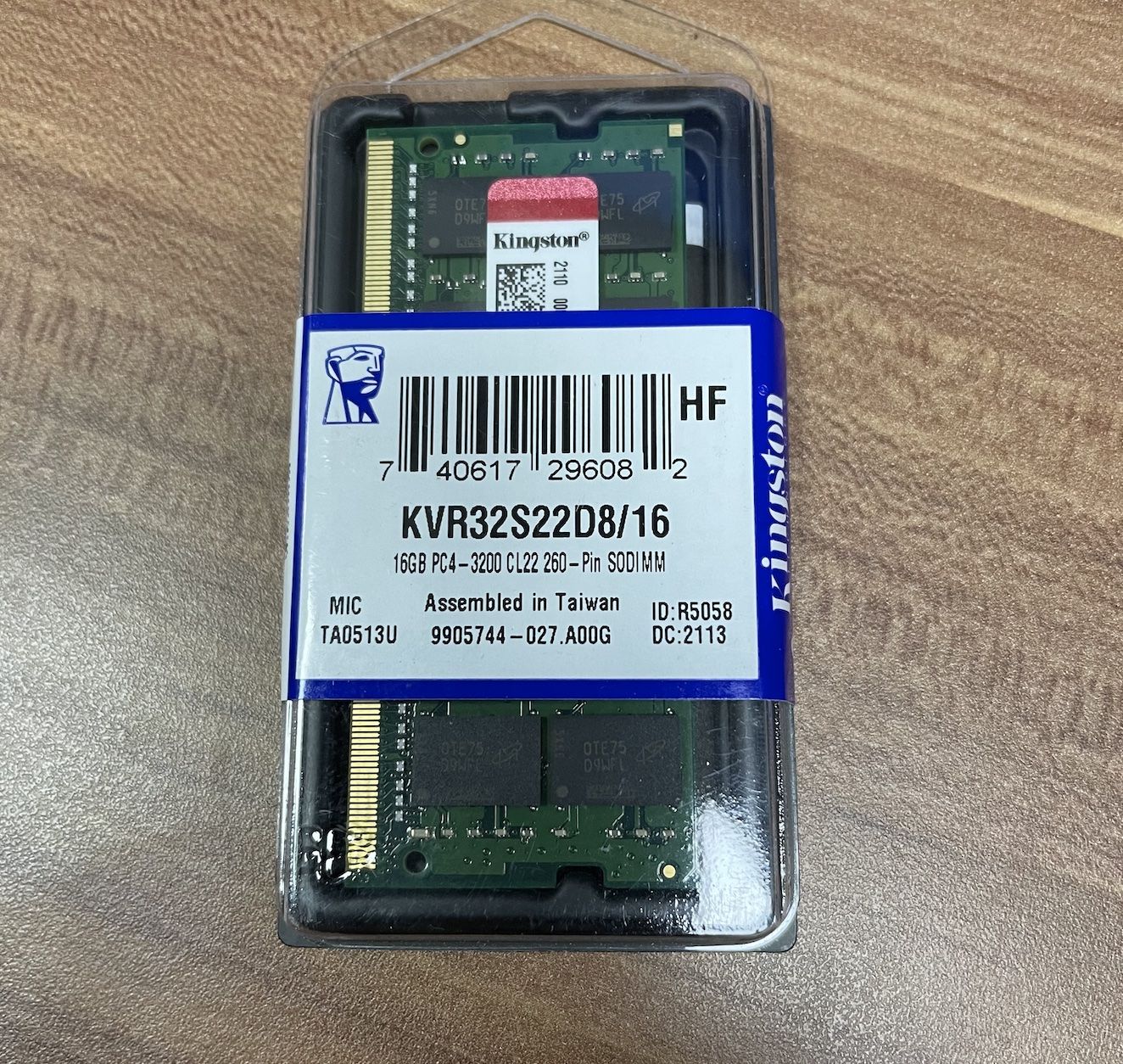 Оперативная память Kingston SO-DIMM DDR4 16Gb 3200MHz pc
