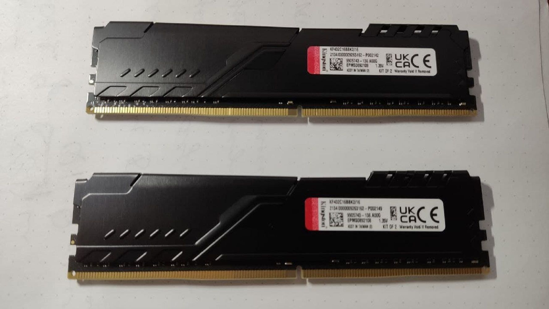 Оперативная память Kingston DDR4 16Gb (2x8Gb) 3200 MHz pc-25600 FURY ...