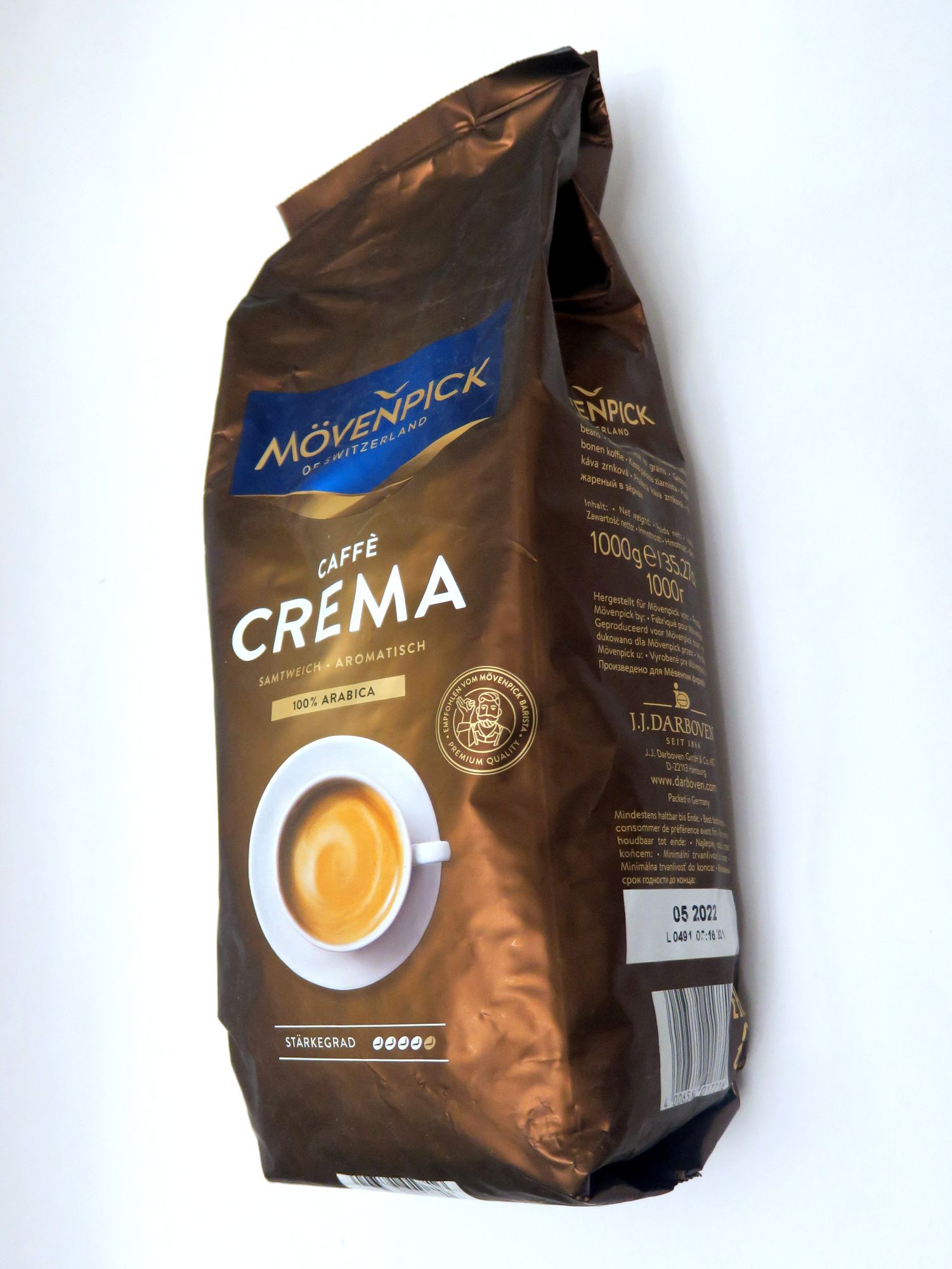 Кофе в зернах Movenpick Caffe crema 1000г. Кофе в зернах Movenpick Caffe crema купить.