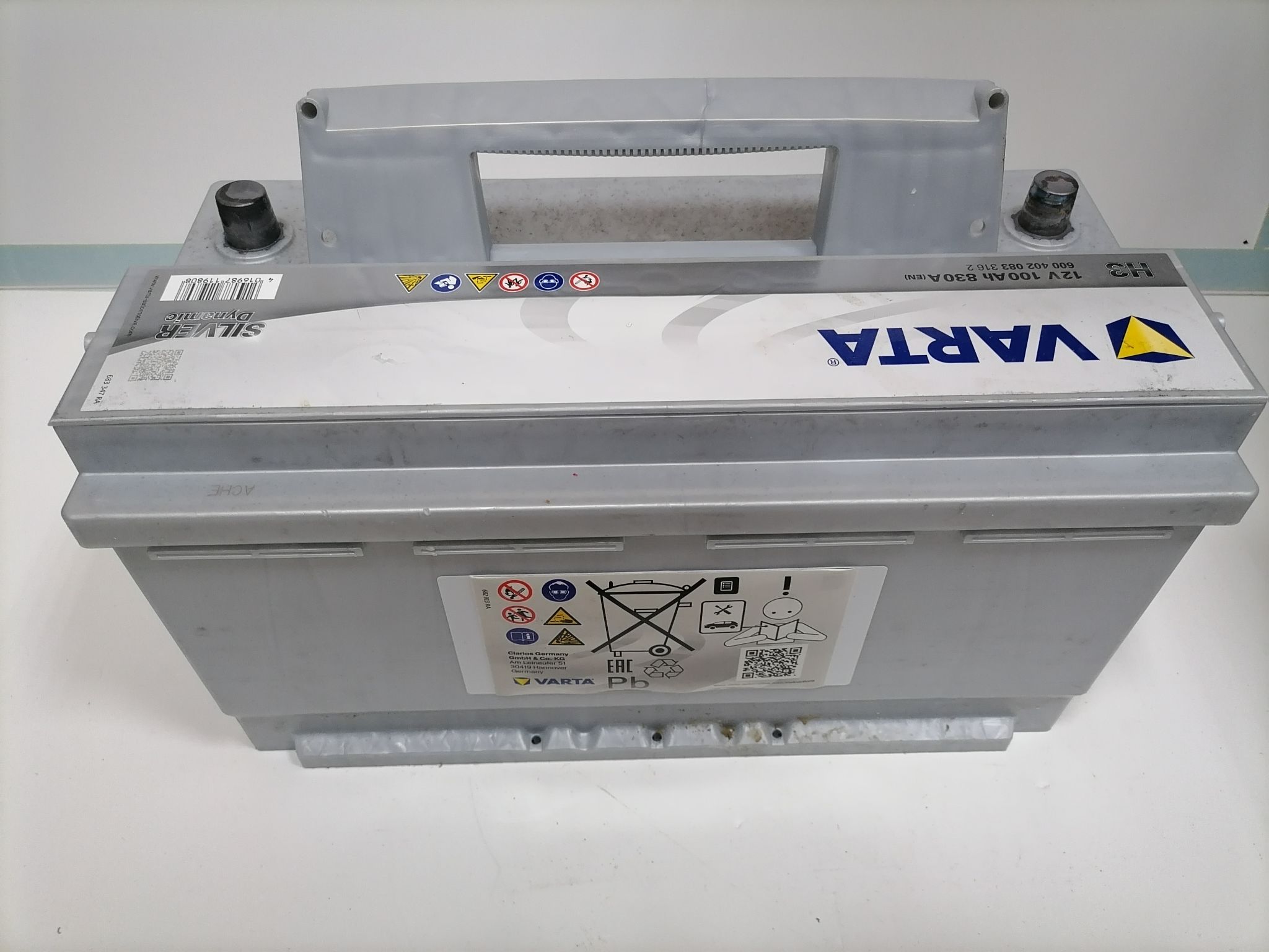 Batterie Varta Silver Dynamic H3 12v 100ah 830A 600 402 083 L5D