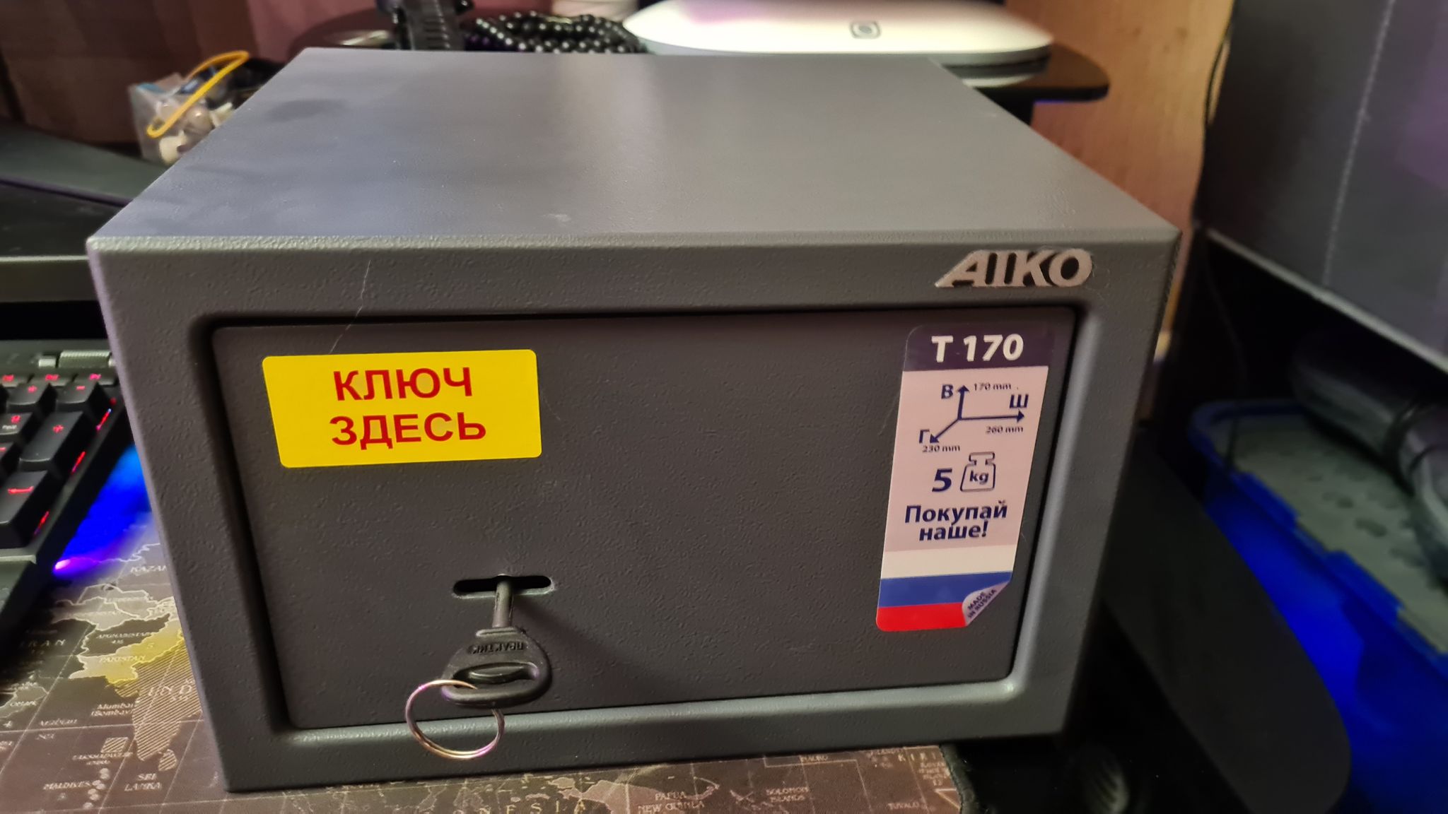 сейф мебельный aiko t 170 kl 170x260x230мм ключевой s10399210514