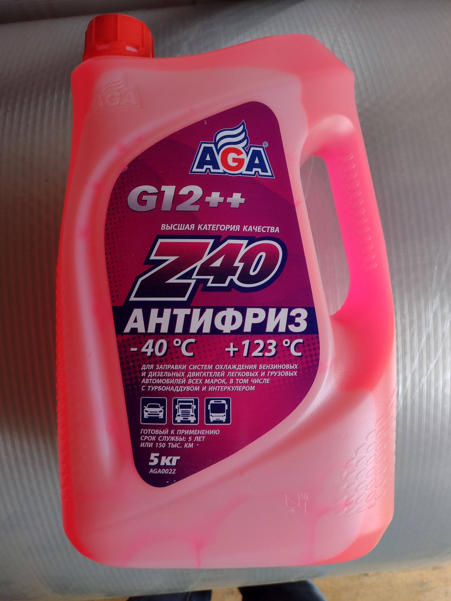 Антифриз-готовый AGA красный, -40С, 5 кг, AGA002Z — купить в интернет ...