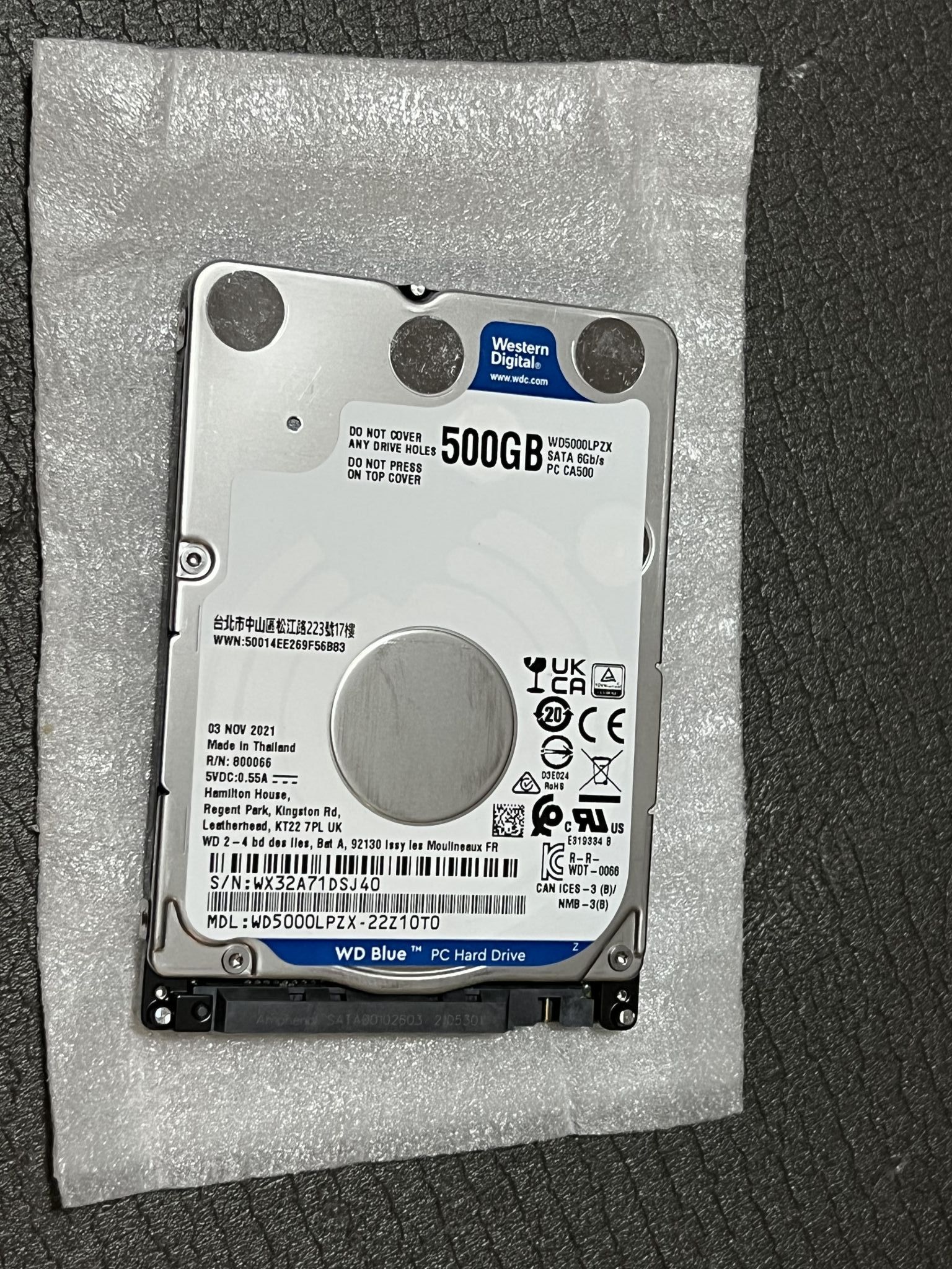 Жесткий диск WESTERN DIGITAL 2.5 500Gb SATA III, 128 Mb, 5400 rpm WD ...