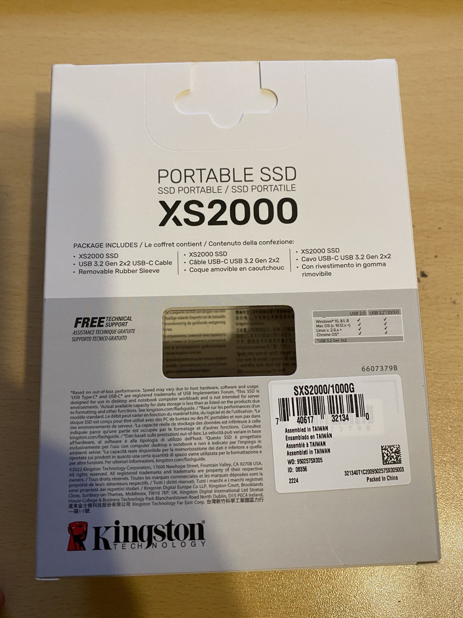 Внешний SSD диск Kingston XS2000 1000 Gb USB 3.2 Gen 2x2 (SXS2000/1000G ...