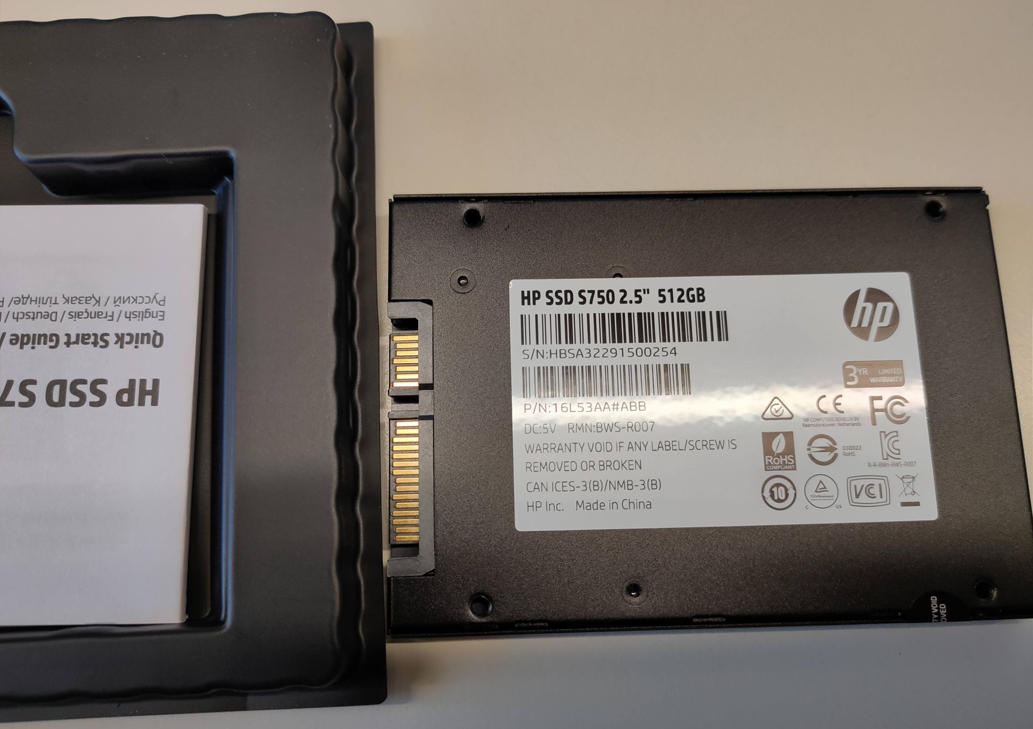 HP S750 Disque SSD 512 Go SATA III 2,5 3D NAND 560 Mo/s (16L53AA)