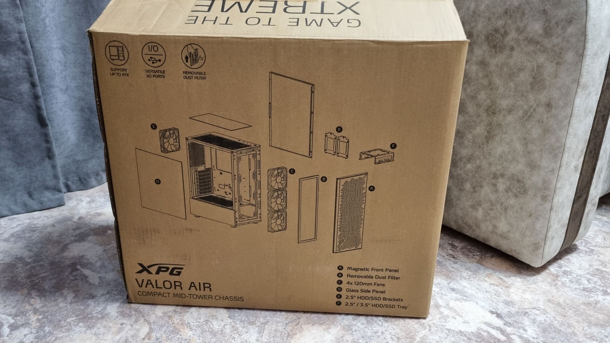 Корпус XPG VALOR AIR Black VALORAIRMT-BKCWW — купить по низкой цене в ...