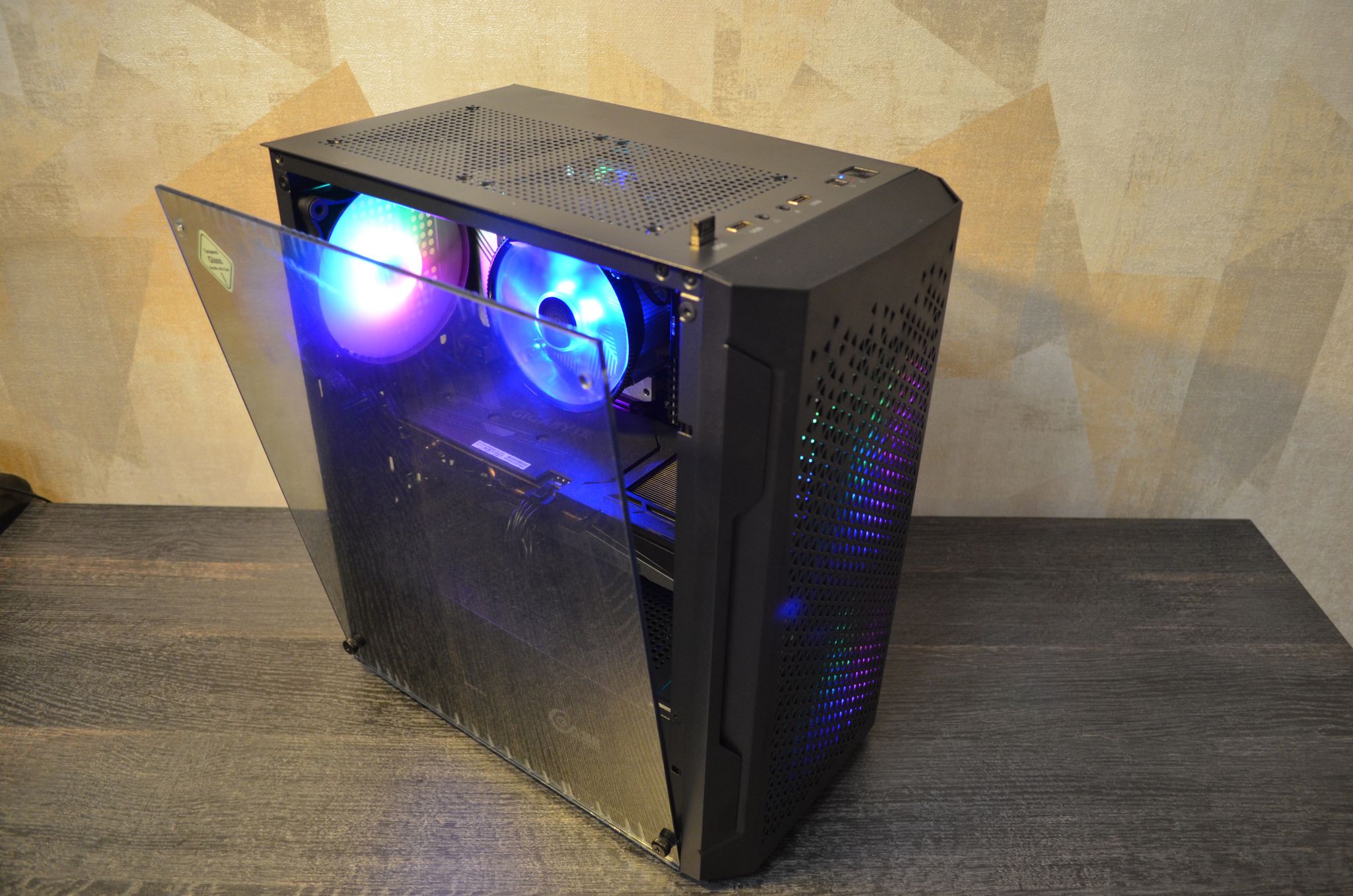 Корпус Powercase Mistral Micro Z3B Mesh LED, черный (CMIMZB-L3 ...