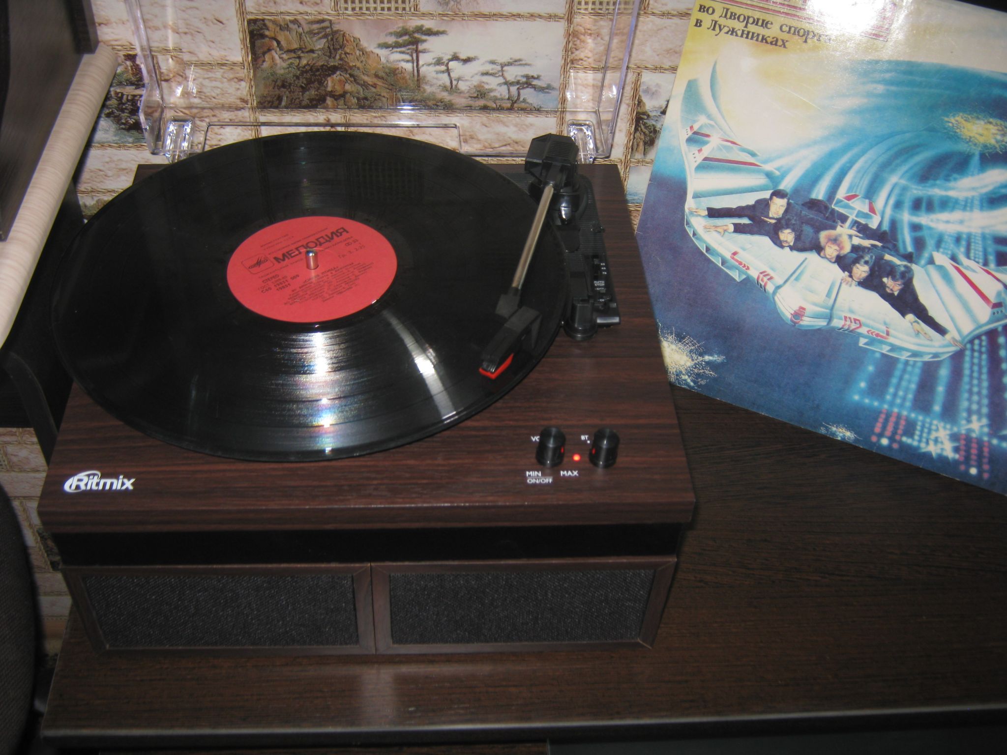 Виниловый проигрыватель RITMIX LP-340B Dark wood — купить по низкой ...