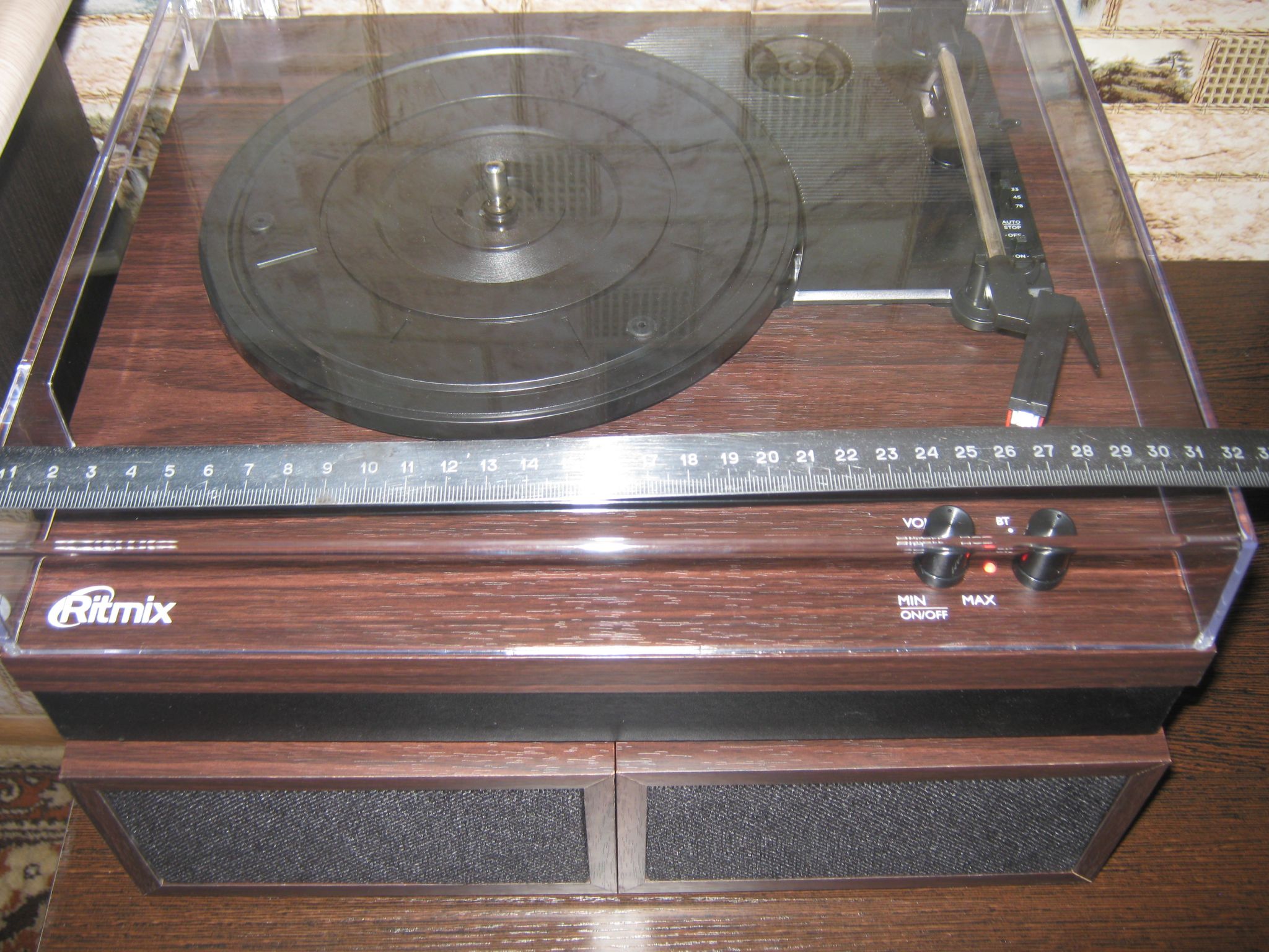 Виниловый проигрыватель RITMIX LP-340B Dark wood — купить по низкой ...