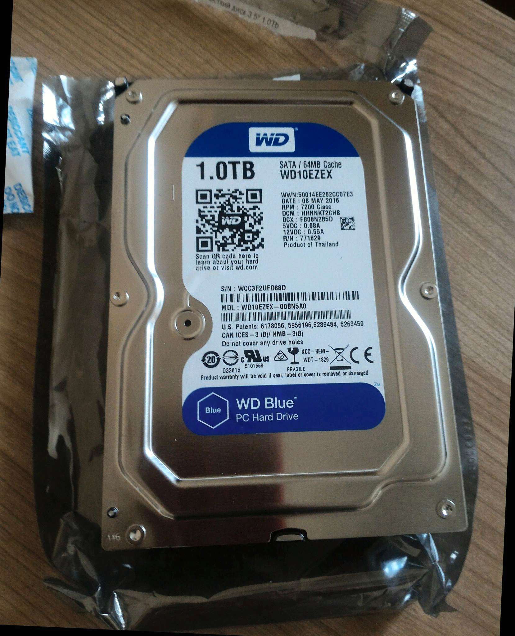 Жёсткий диск 1 ТБ SSD WD