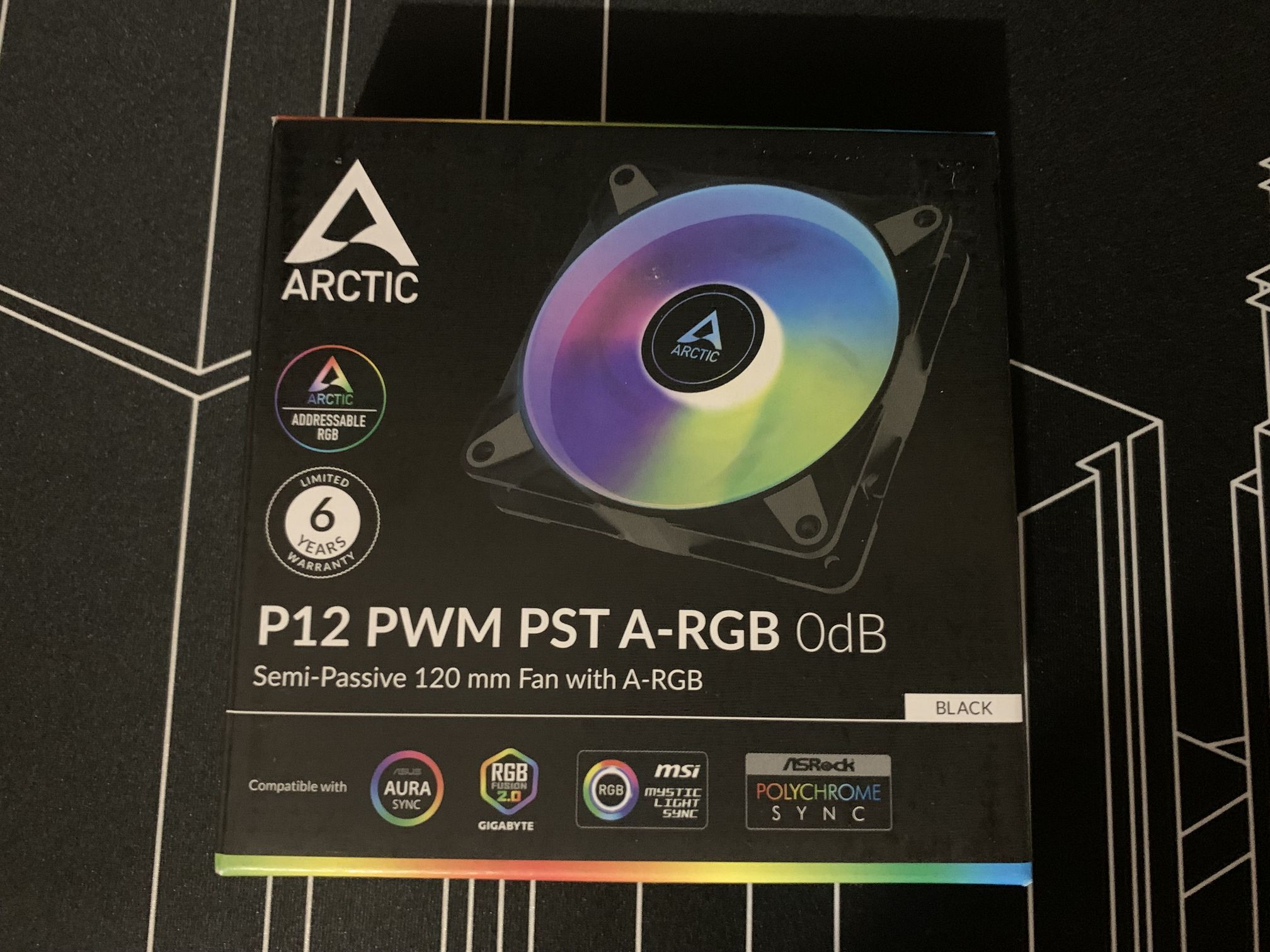 Вентилятор для корпуса ARCTIC P12 PWM PST A-RGB 0dB Black ACFAN00231A ...