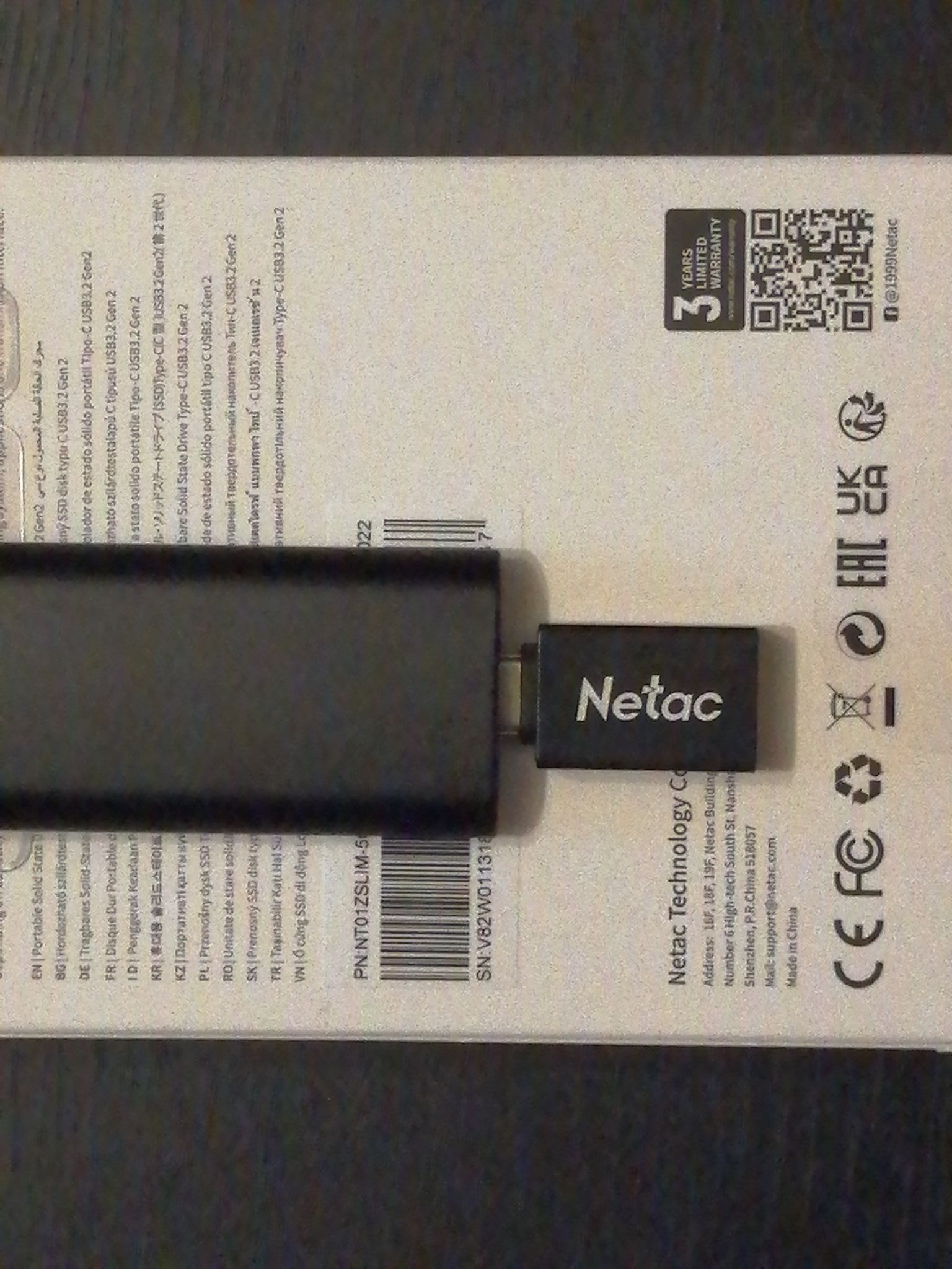 Disque dur externe SSD slim NETAC 500 GO (NT01ZSLIM-500G-32SL) à 769,00 MAD  - linksolutions.