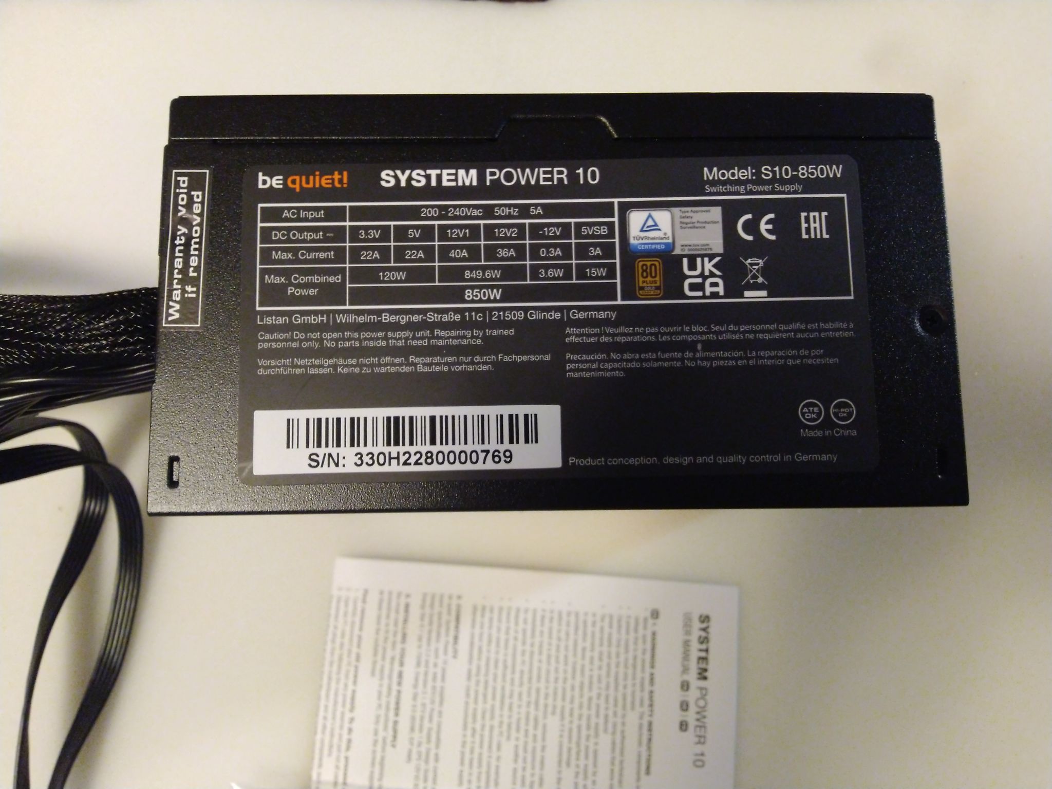 Be quiet system power 10