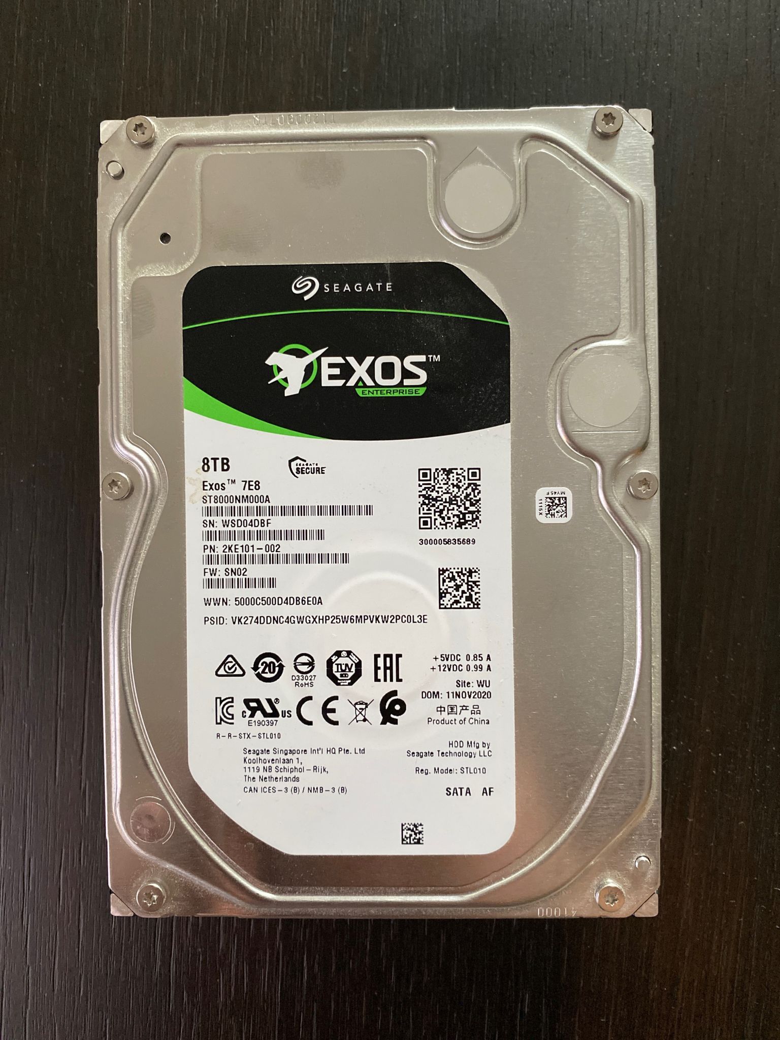Жесткий диск SEAGATE Exos 7E8 enterprise ST8000NM000A 3.5 8.0Tb SATA ...