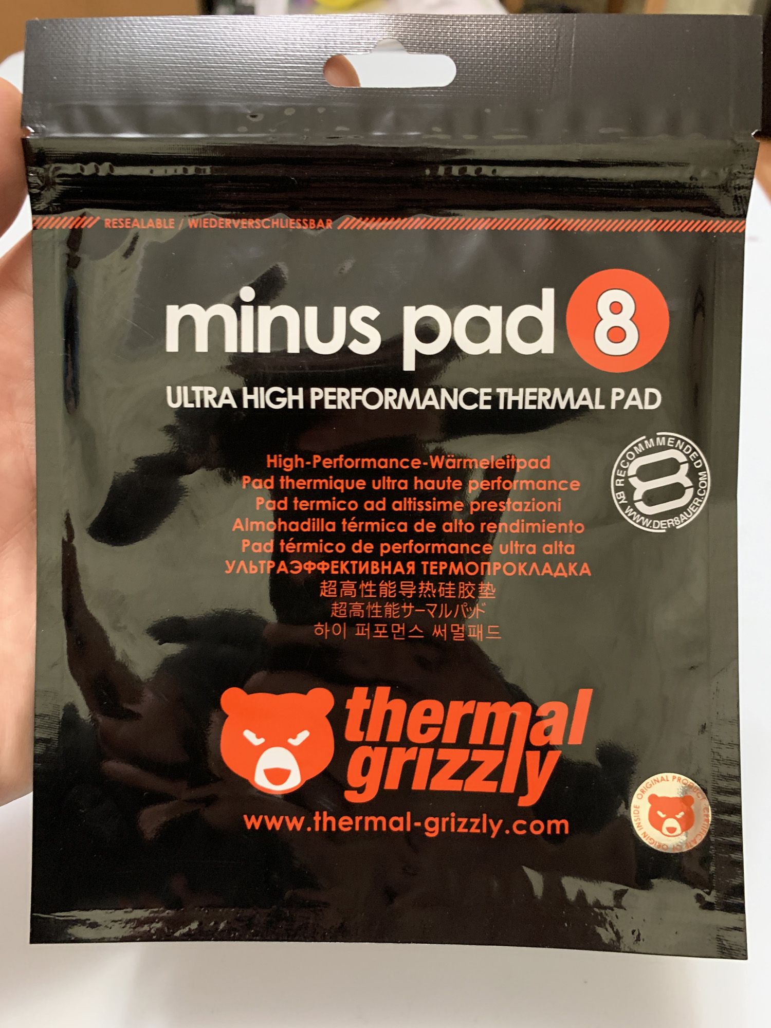 Grizzly minus pad 8. Thermal Grizzly Minus Pad 8.