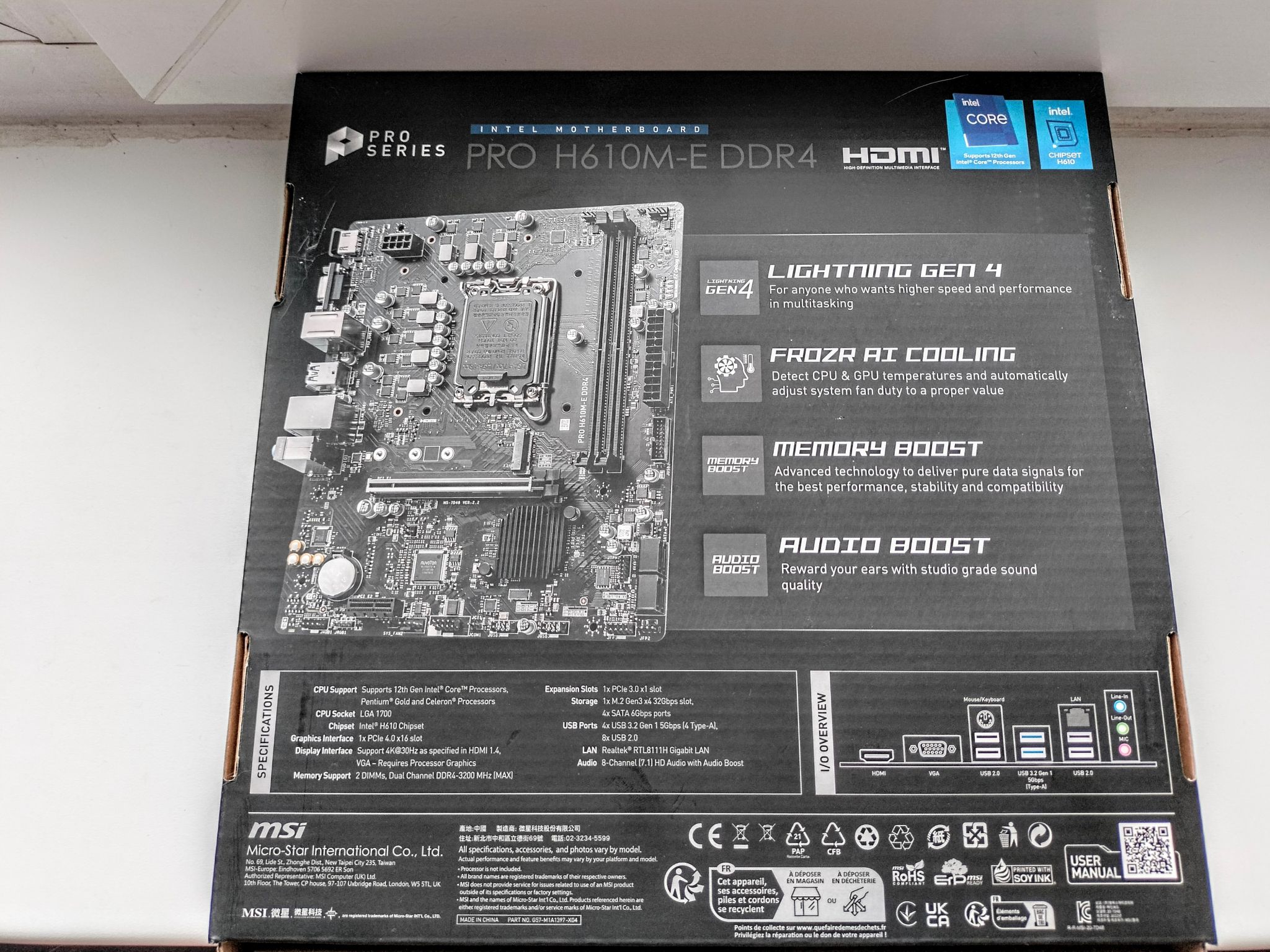 Материнская плата MSI PRO H610M-E DDR4 (LGA1700, mATX) — купить по ...