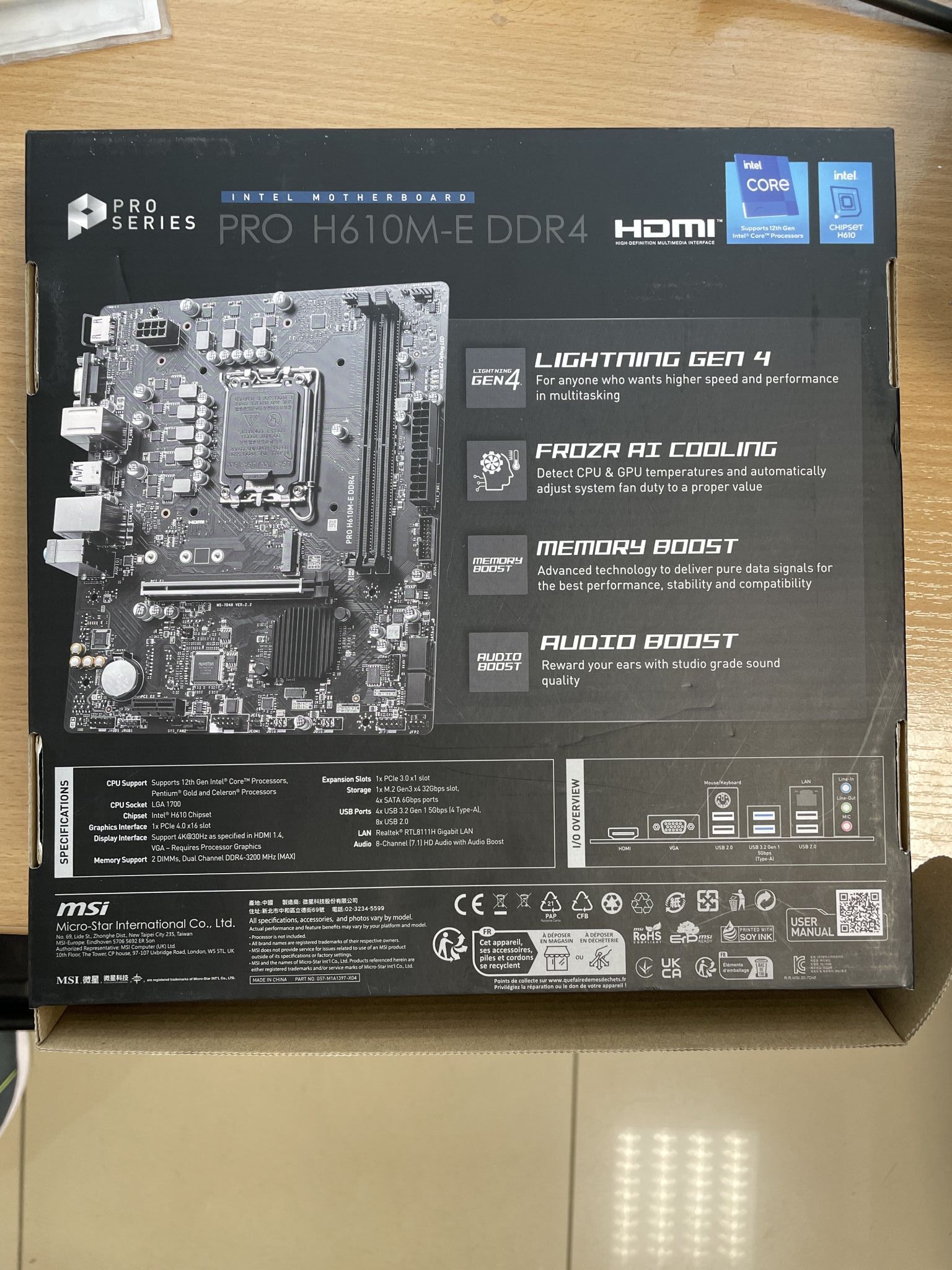 Материнская плата MSI PRO H610M-E DDR4 (LGA1700, mATX) — купить по ...