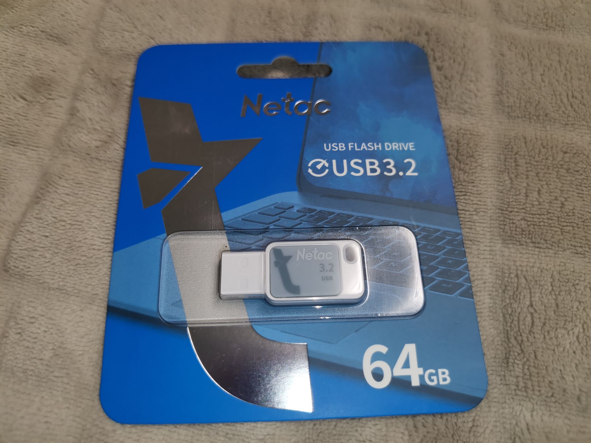 Купить Флешка 64Gb Netac UA31 white/blue USB 3.2 (NT03UA31N-064G-32BL)в ...