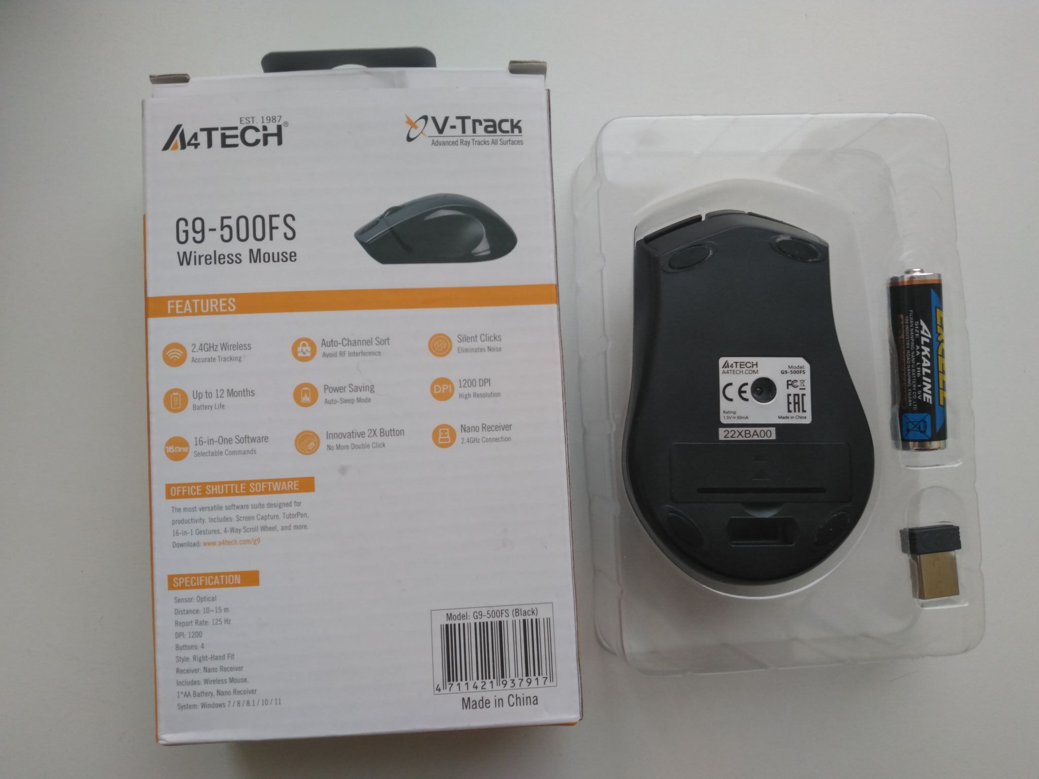 Мышь A4tech V-Track G9-500FS черный оптическая (1146016) 1146016 A4TECH ...