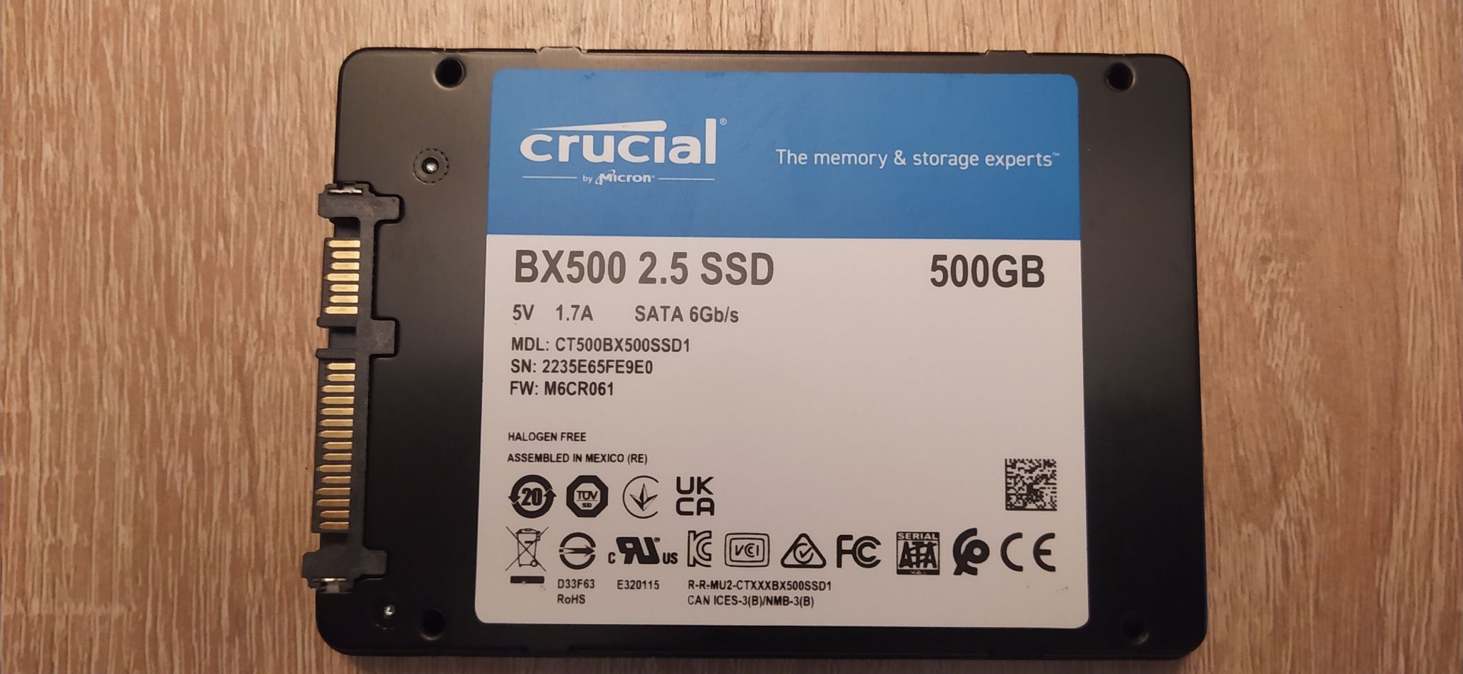 Купить SSD диск Crucial 2.5 BX500 500Gb SATA III 3D NAND TLC ...