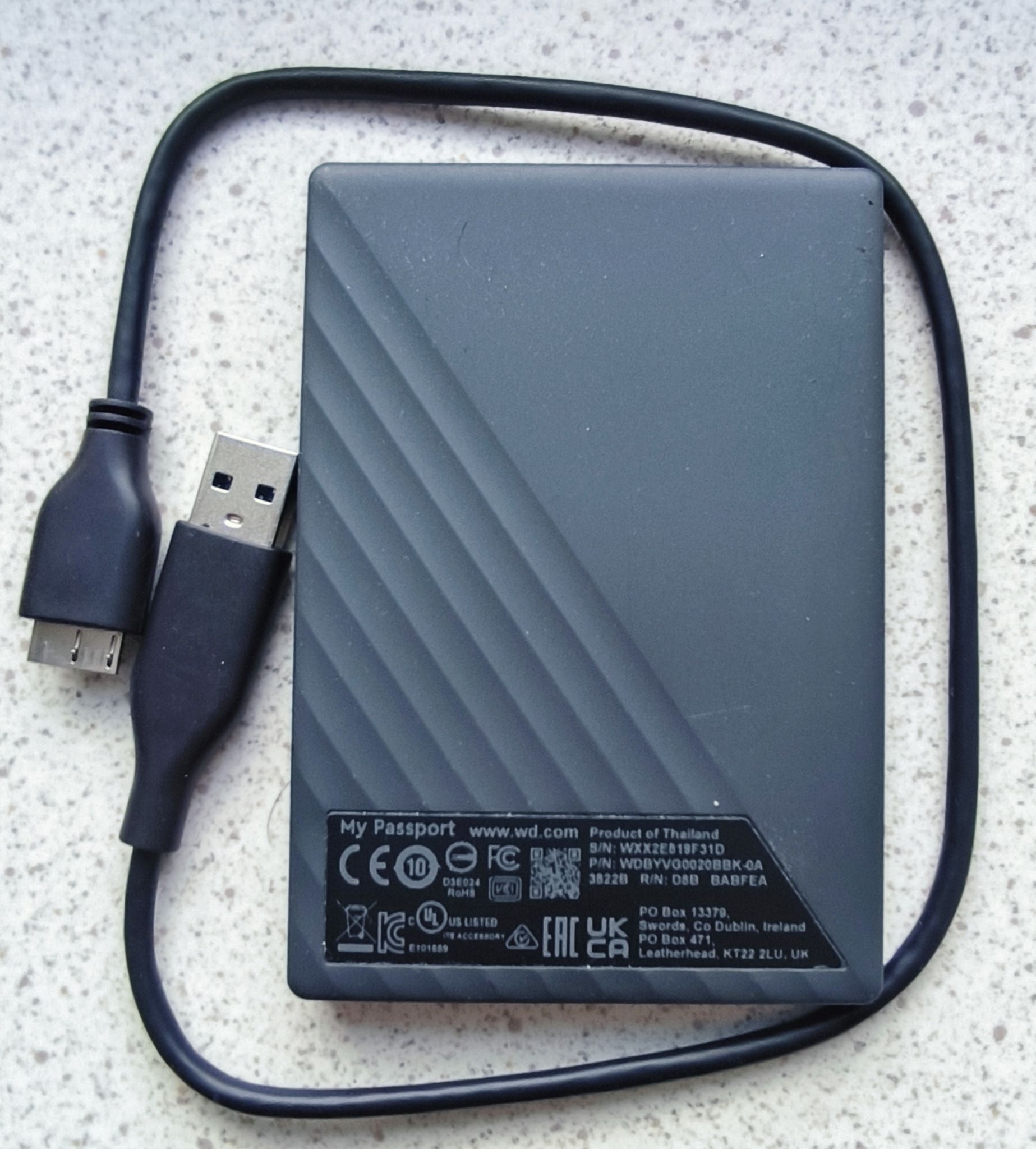 Внешний жесткий диск Western Digital WD My Passport, 2 ТБ, USB 3.2 Gen ...