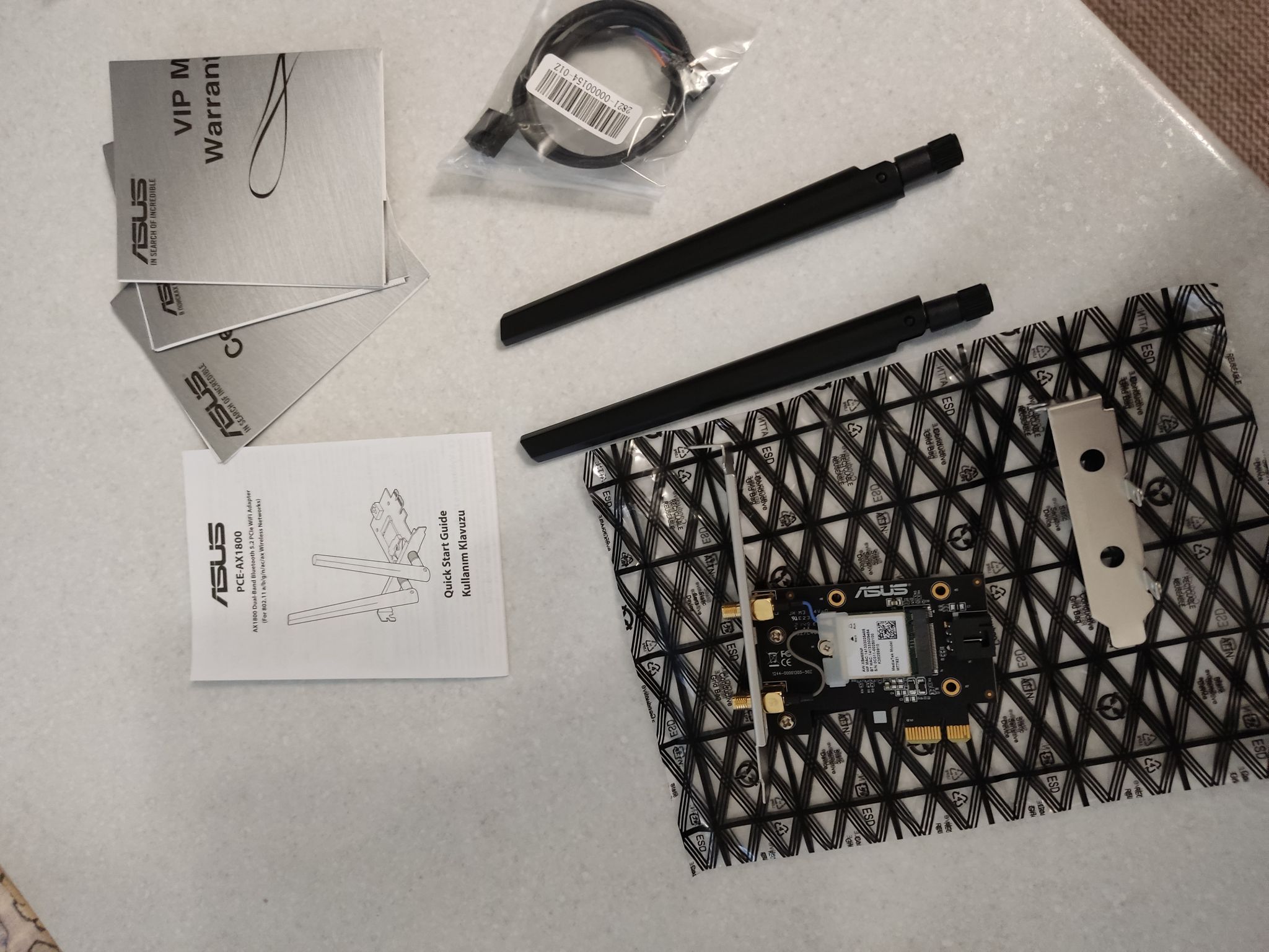 Сетевой адаптер Asus AX1800 PCI-E WiFi 6 + Bluetooth 5.2 PCE-AX1800 ...