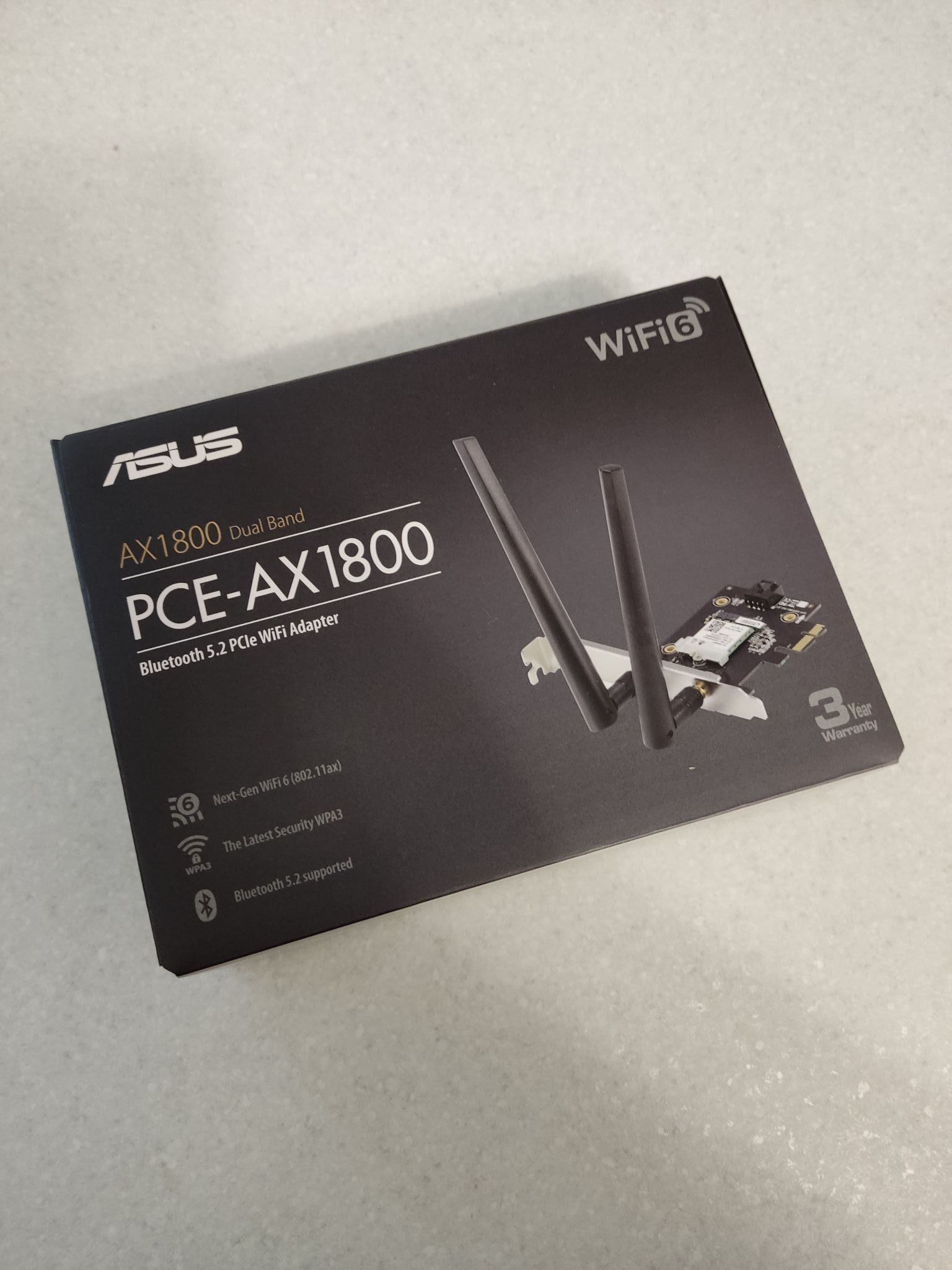 Сетевой адаптер Asus AX1800 PCI-E WiFi 6 + Bluetooth 5.2 PCE-AX1800 ...