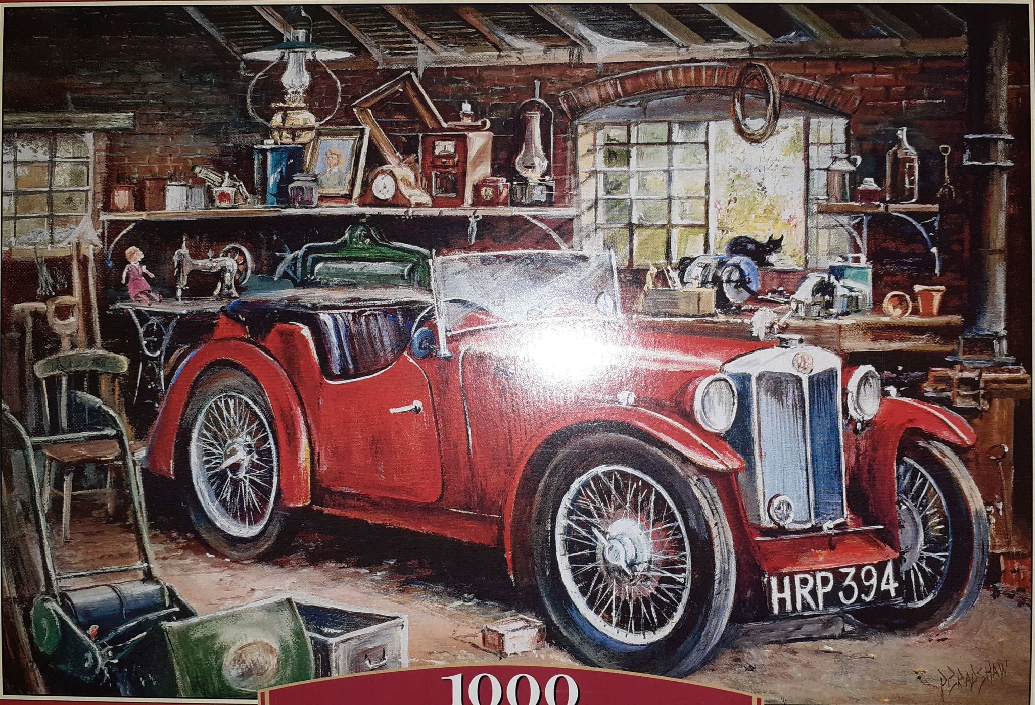 Пазлы с видом машин. Пазл Castorland Vintage Garage. Пазлы Castorland 104574. Castorland Puzzle 1000 машина. Пазлы 1000 дет. 