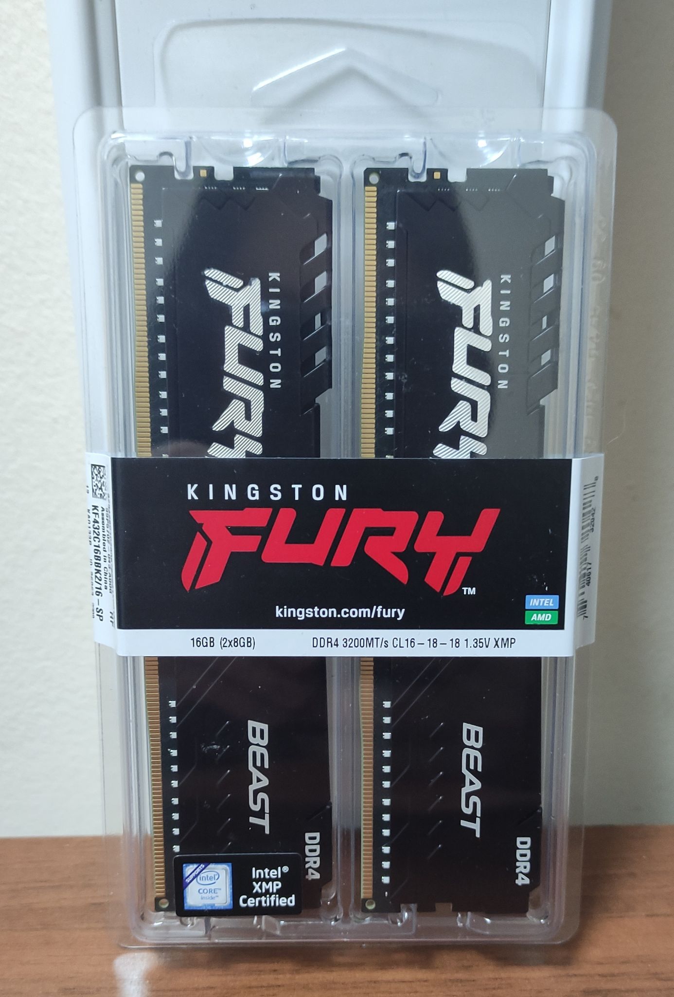 Купить Оперативная память Kingston DDR4 16Gb (2x8Gb) 3200MHz pc-25600 ...