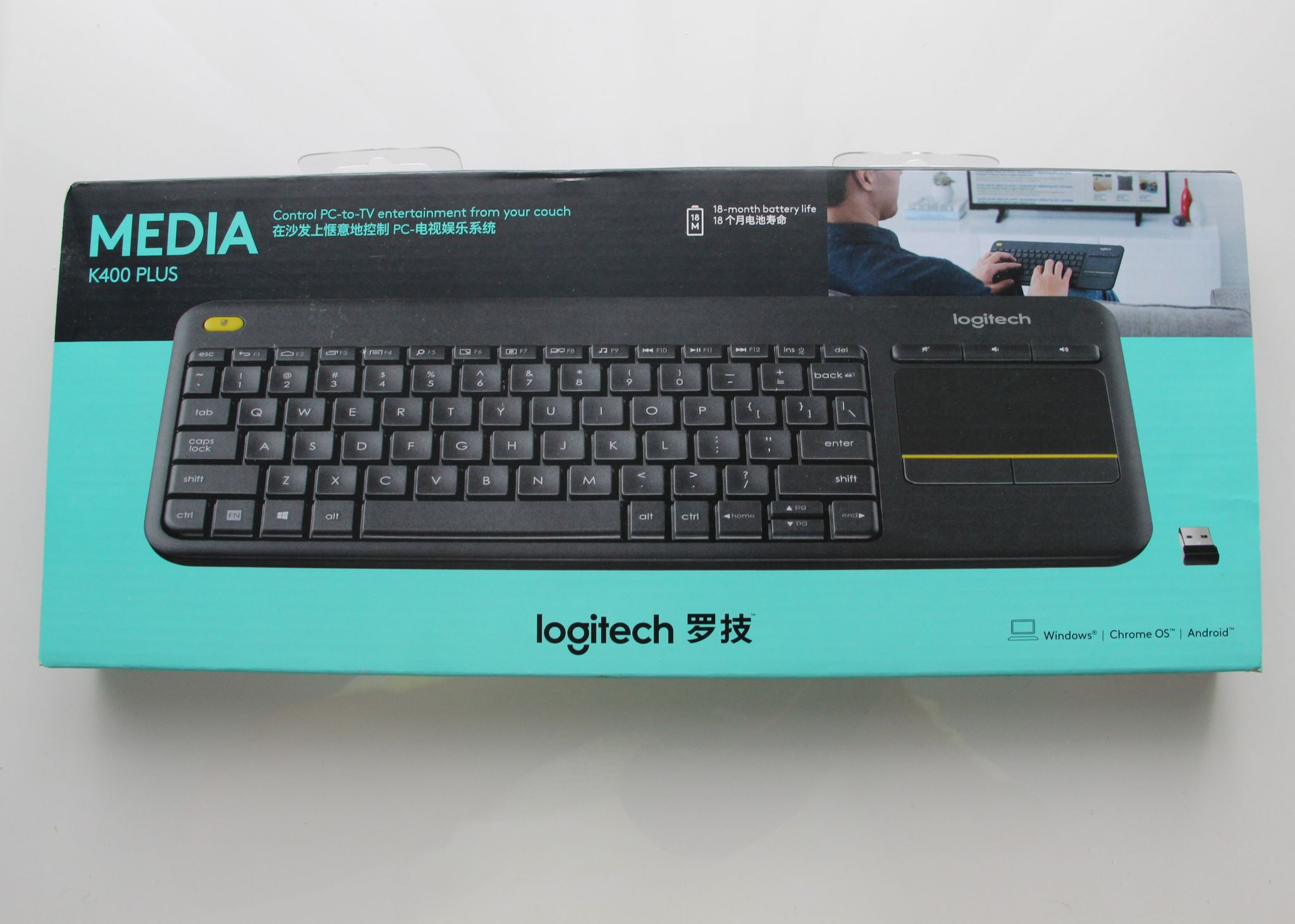 Клавиатура Logitech Wireless Touch Keyboard K400 Plus Black (920-007173 ...