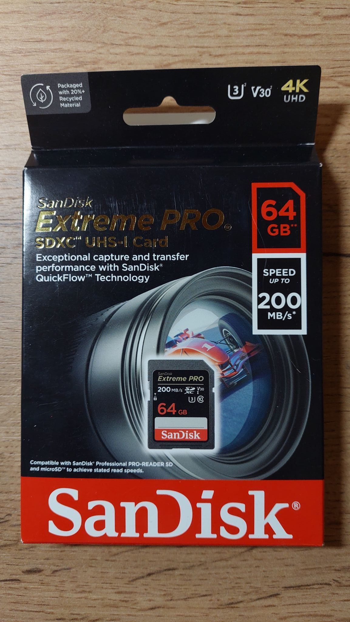 Карта памяти SanDisk Extreme Pro SDXC UHS-I U3 V30 64Gb (200/90 MB/s ...