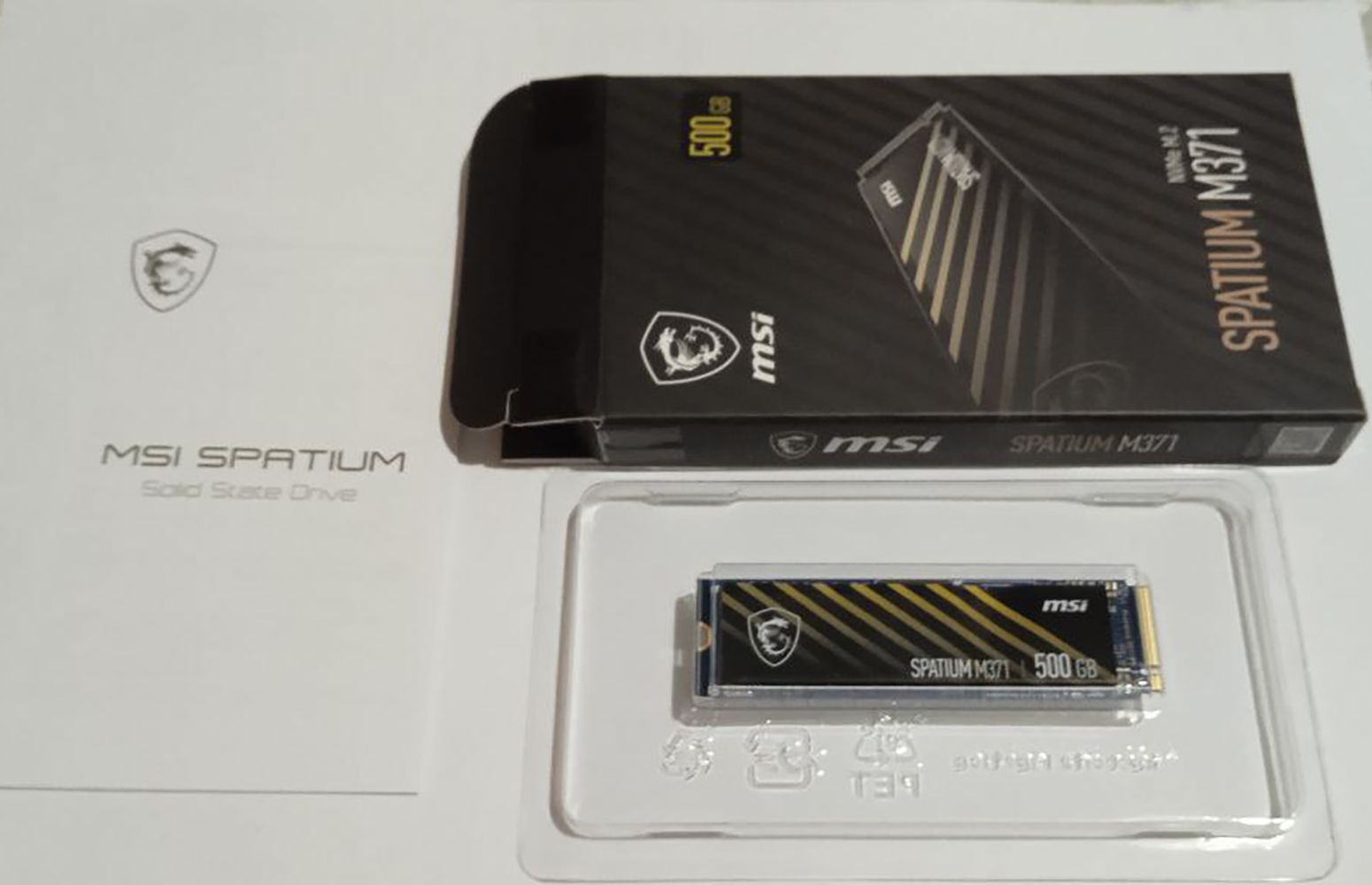 Накопитель SSD MSI Spatium M371 NVMe M.2 500GB (S78-440K120/160-P83 ...