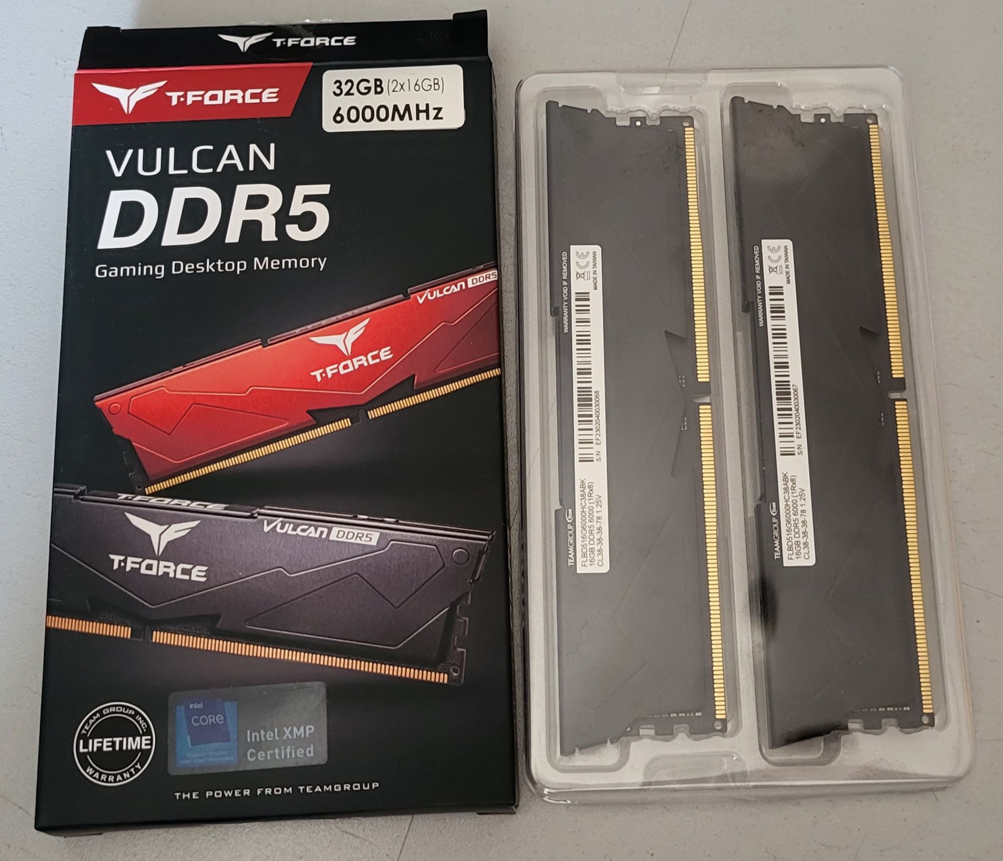 Оперативная память Team Group T-Force Vulcan 32GB (16GB x2) DDR5