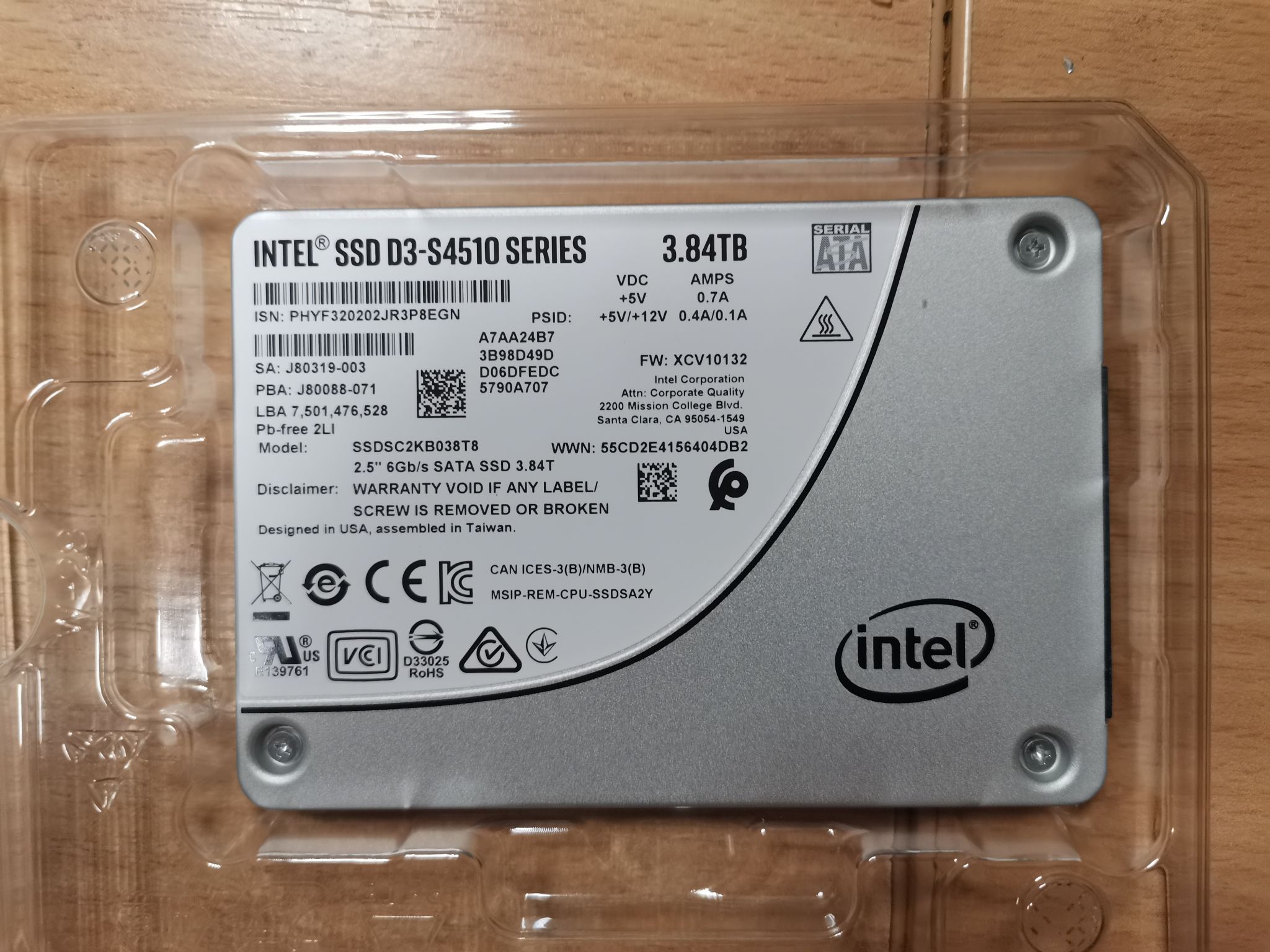 Накопитель SSD Intel DC d3-s4510 ssdsc2kb019t801 1.9ТБ, 2.5", SATA III. SSD Intel ssdpe2ke032t801. Ssd intel d3 s4510