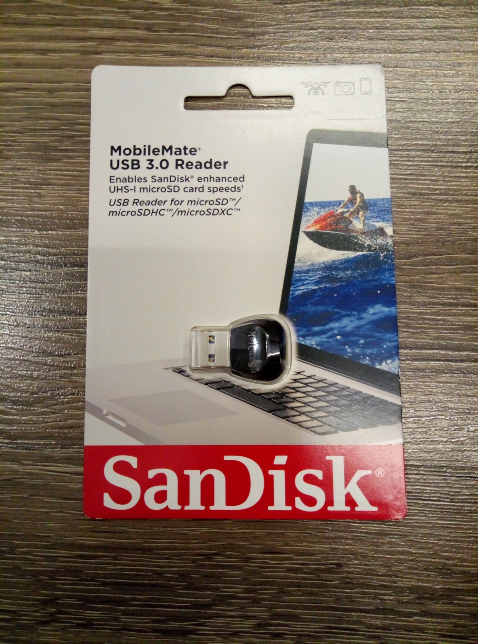 SanDisk MobileMate USB 3.0 MicroSD Card Reader (Model SDDR-B531-AN6NN) - Brand New