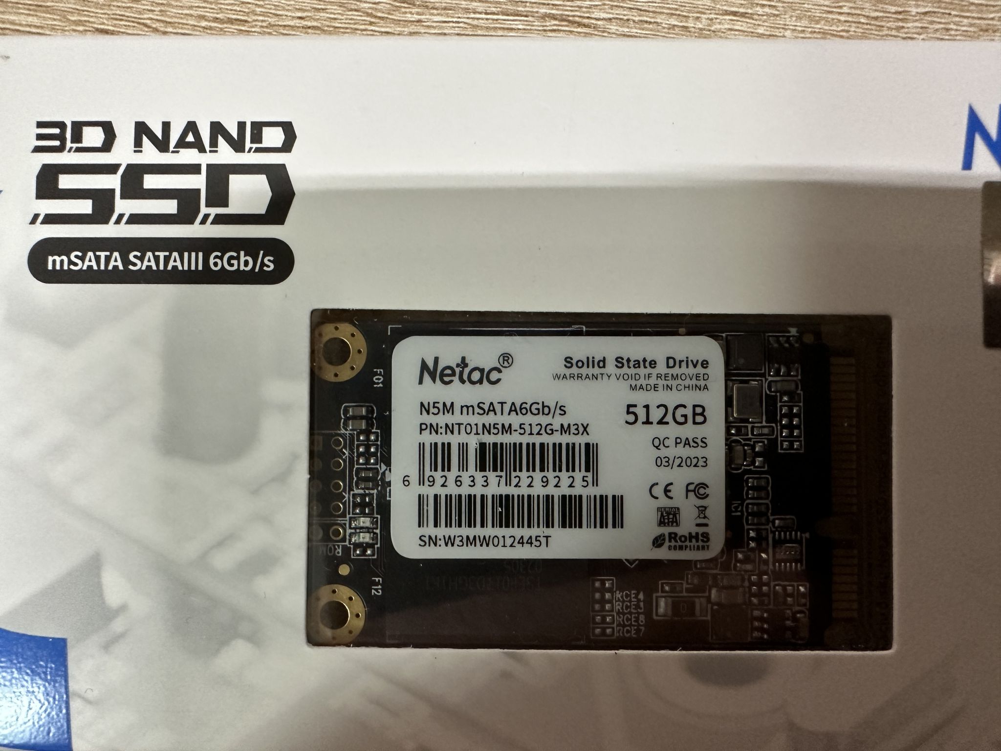 SSD диск NETAC mSATA N5M 512Gb SATA III 3D NAND NT01N5M-512G-M3X ...