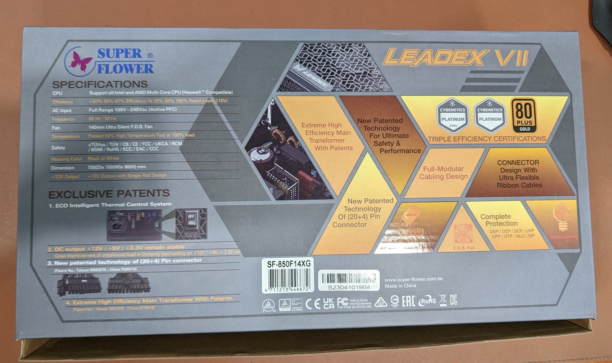 Блок питания Super Flower Leadex VII Gold 850W ATX 3.0 SF-850F14XG ...
